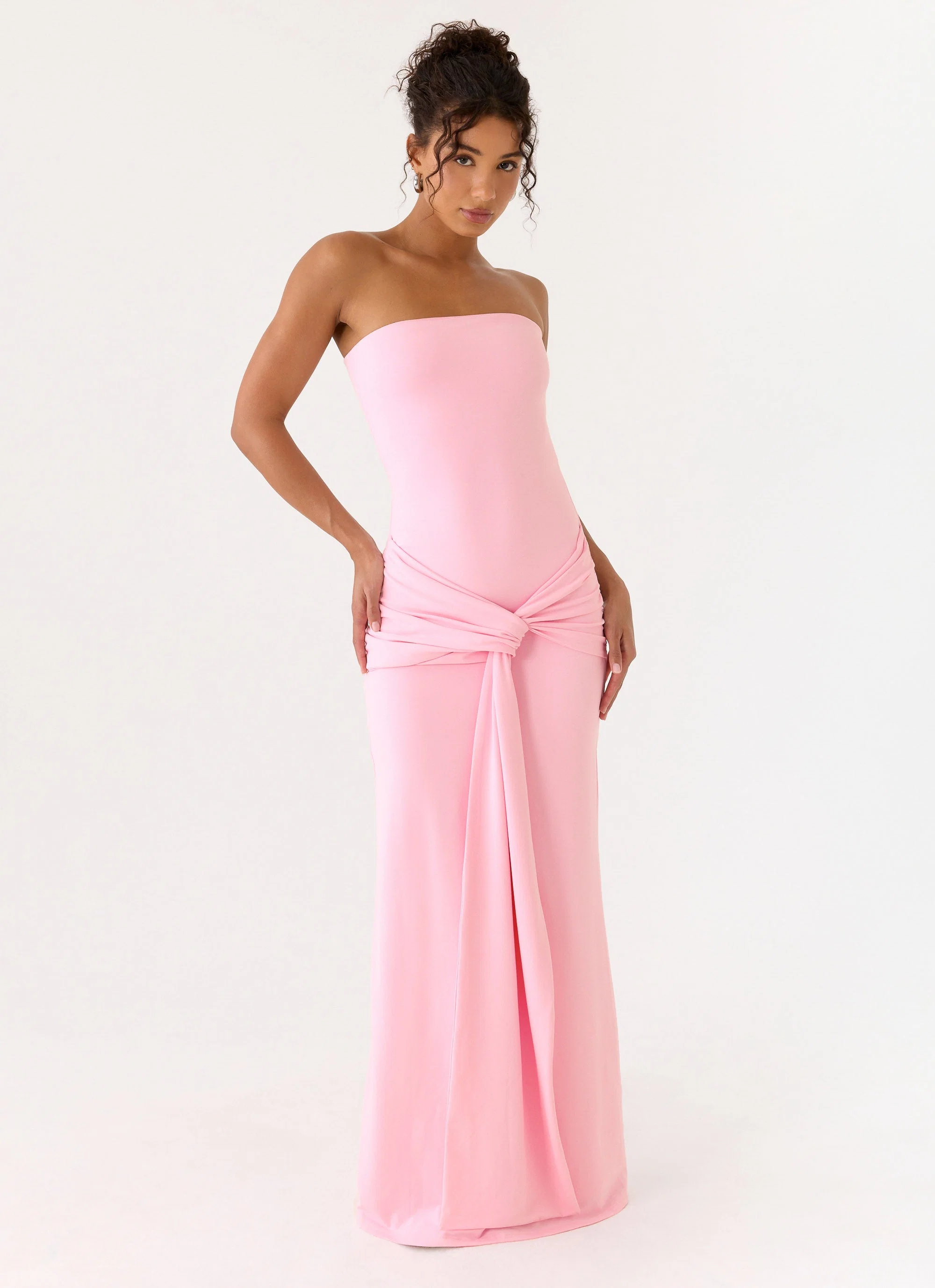 Sandrine Strapless Maxi Dress - Pink