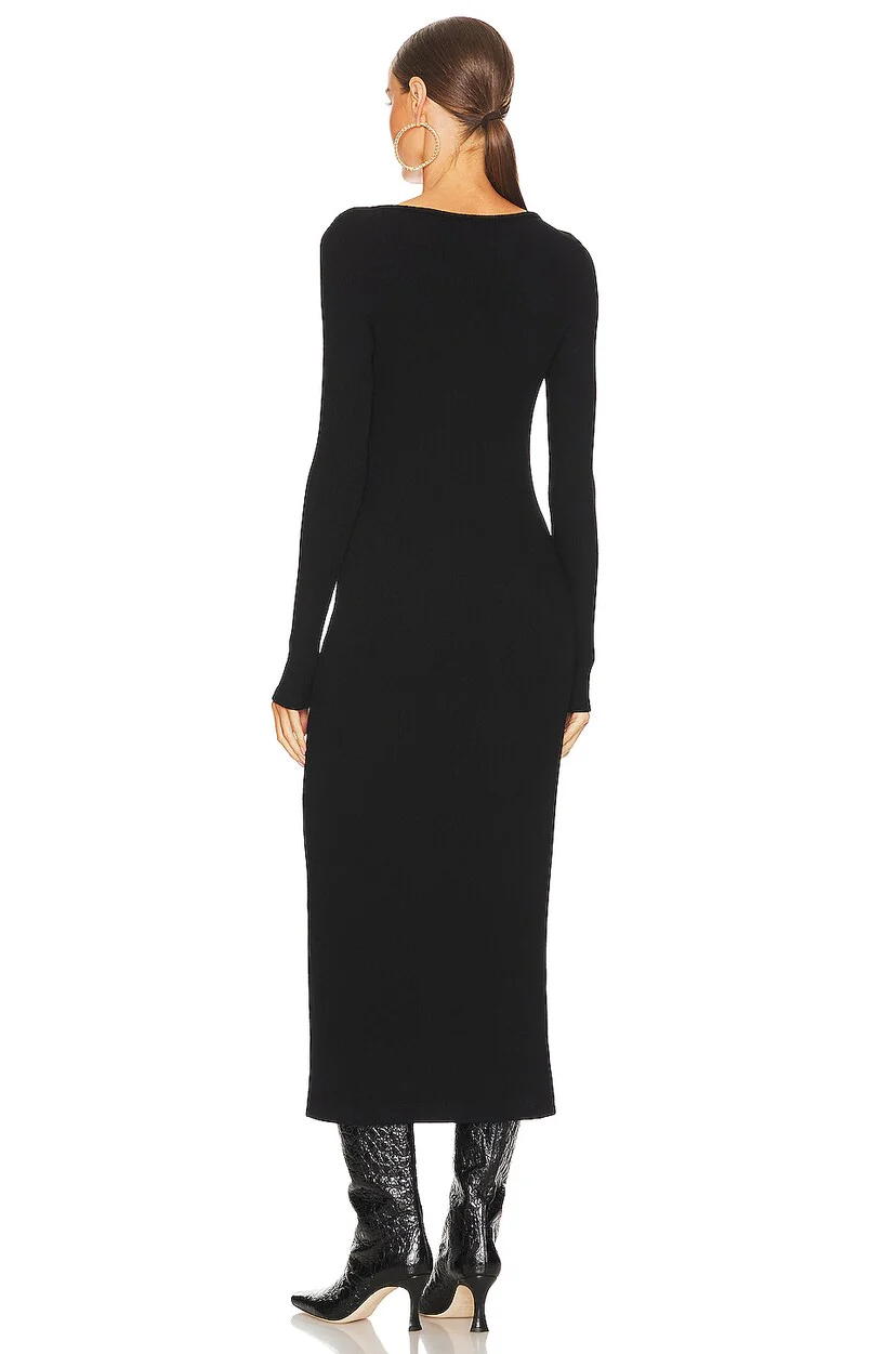 V-neck Sweater Dress