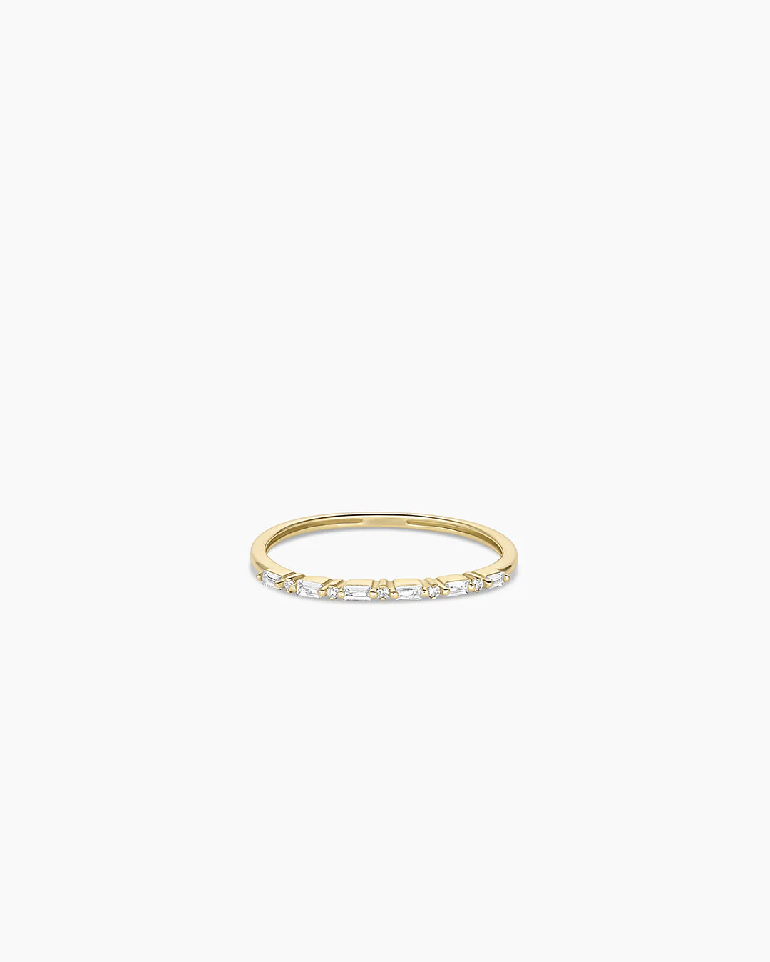 14K Diamond and White Sapphire Amara Row Ring