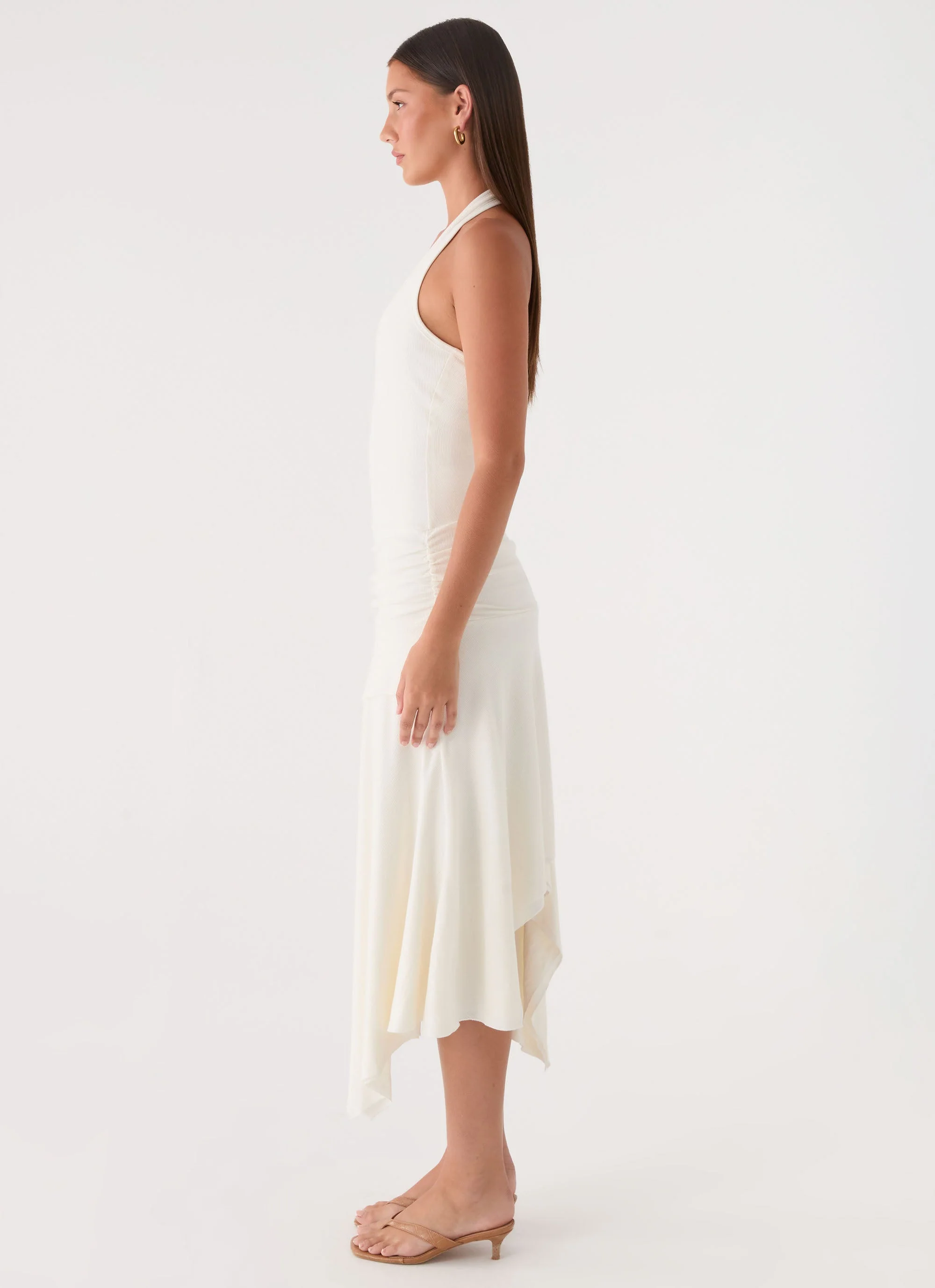Alise Midi Dress - White - luluinthesky