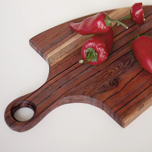 Hanging Acacia Wood Cutting Boards, Set of Four
