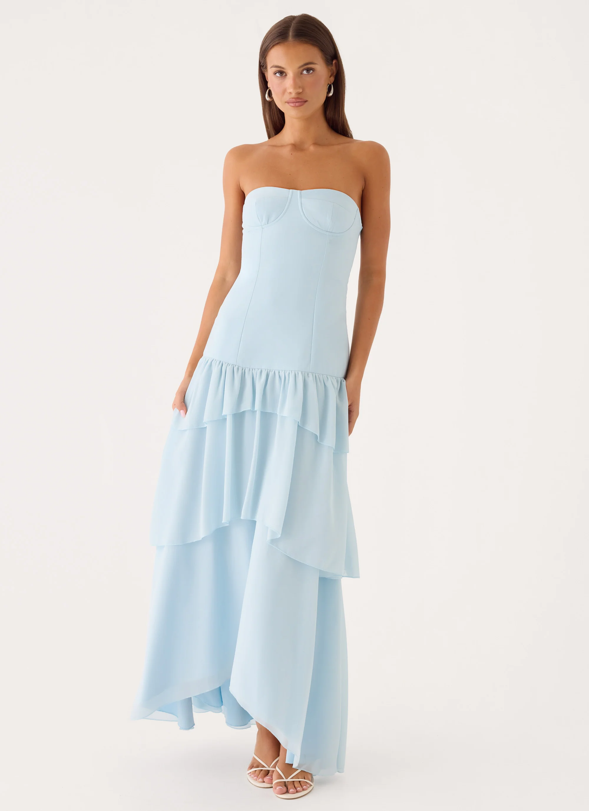 Sharn Strapless Maxi Dress - Blue