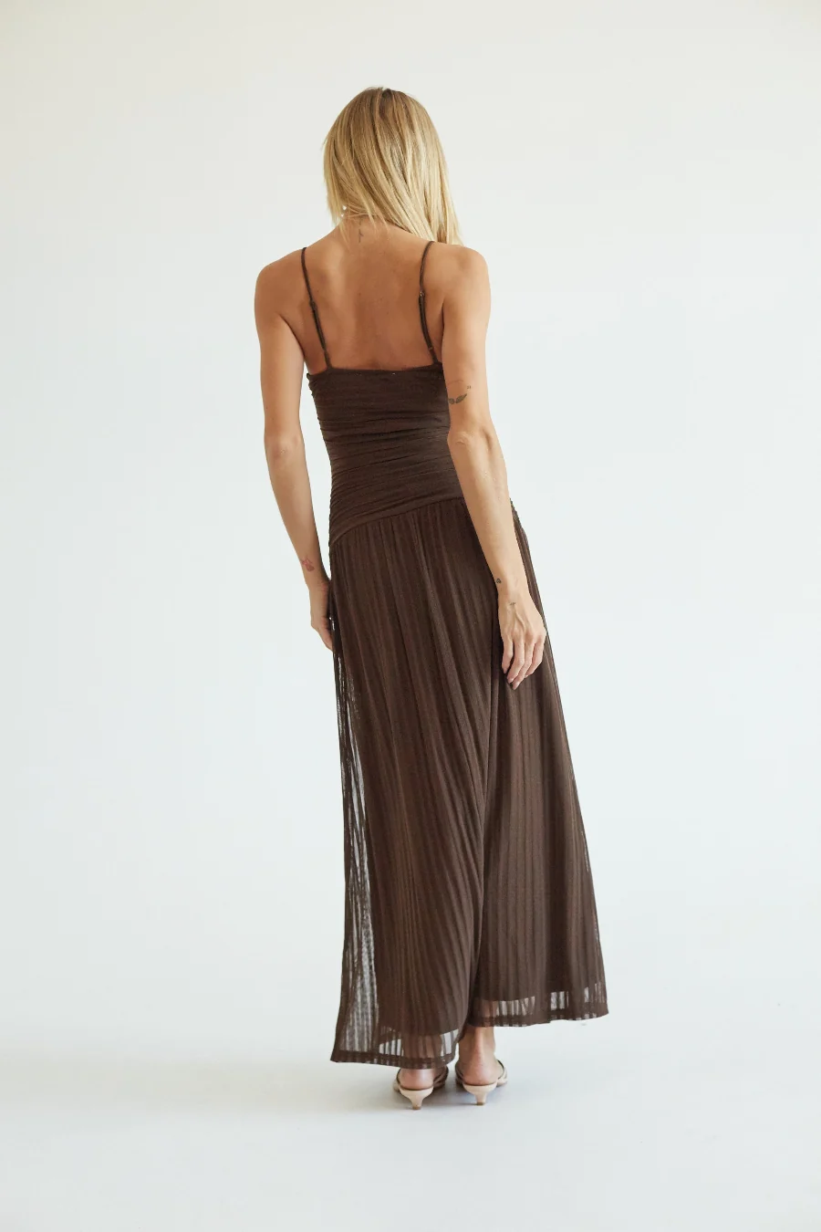 Reya Drop Waist Knit Maxi Dress