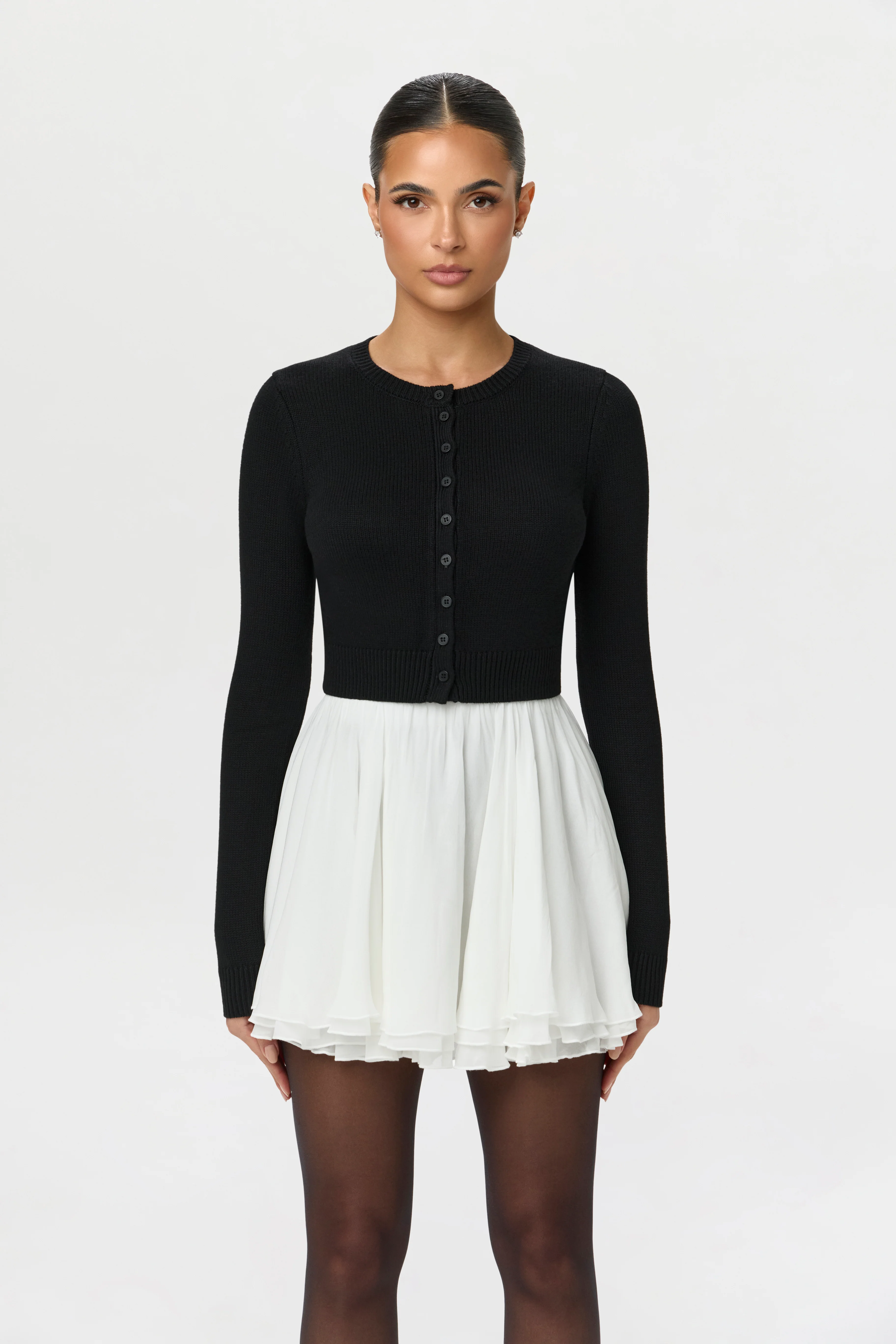 Chiffon Flare Mini Skirt