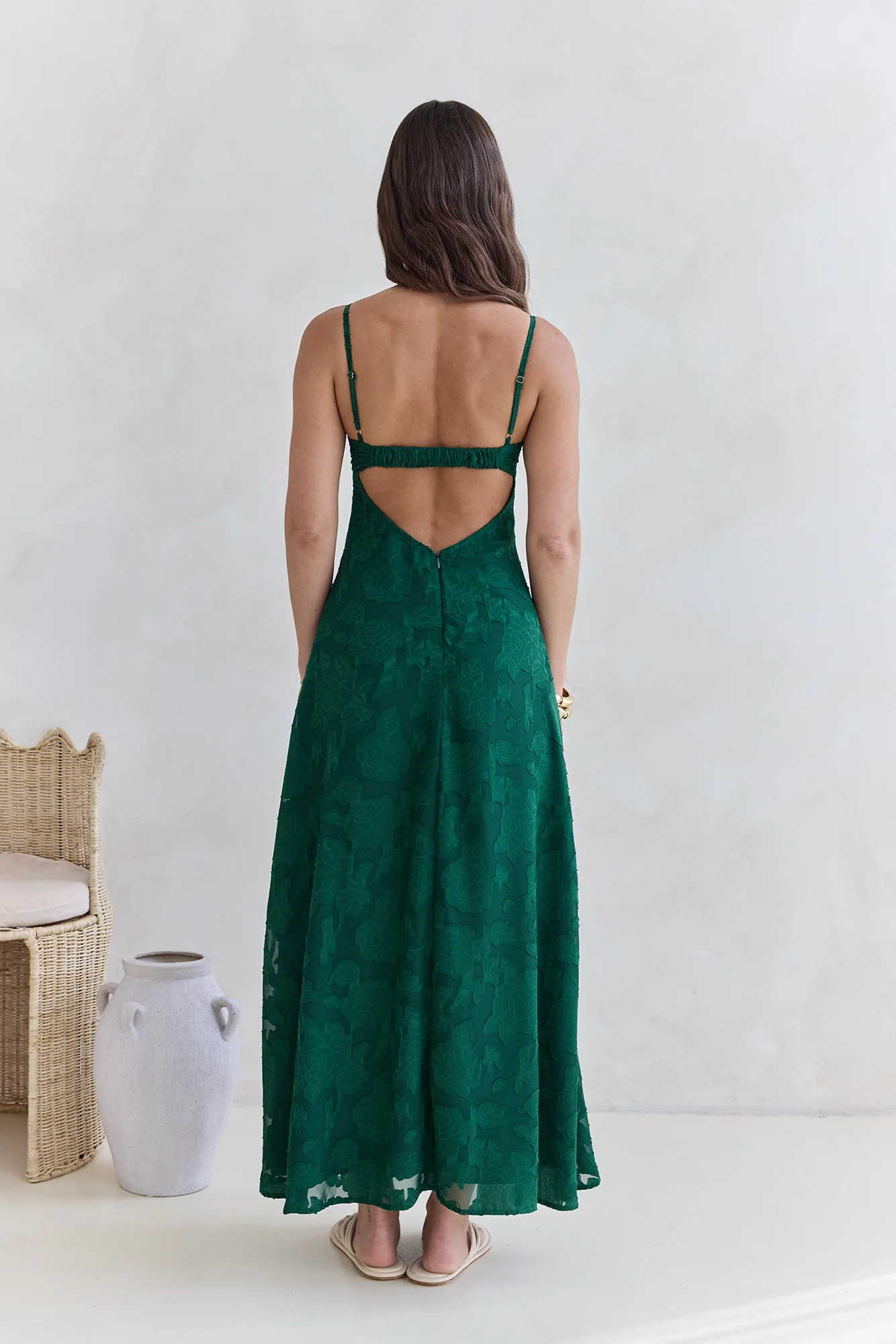 Habita Maxi Dress Forest Green - luluinthesky