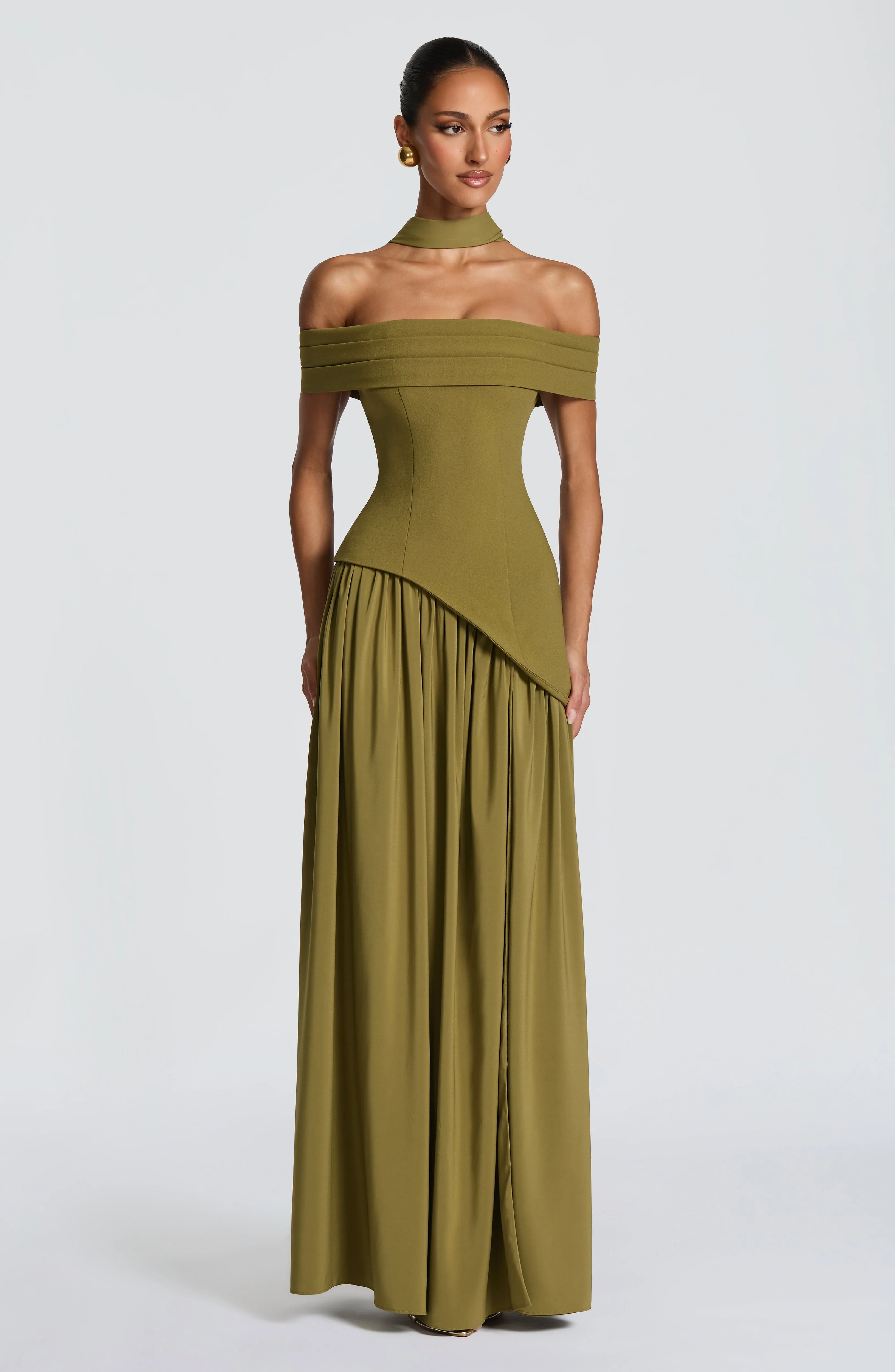 Delilah Maxi Dress - Deep Olive