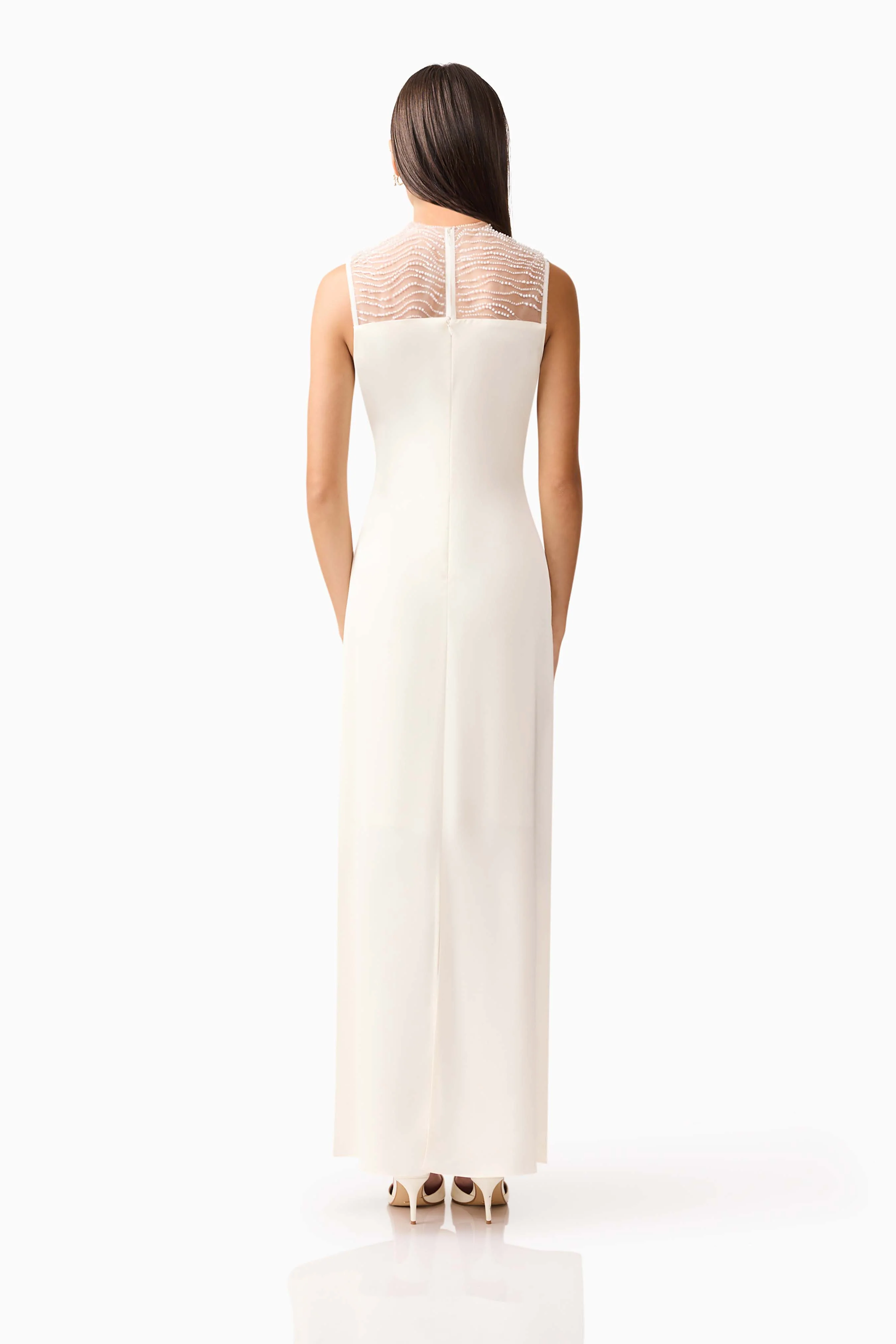 Margot Satin Gown in White