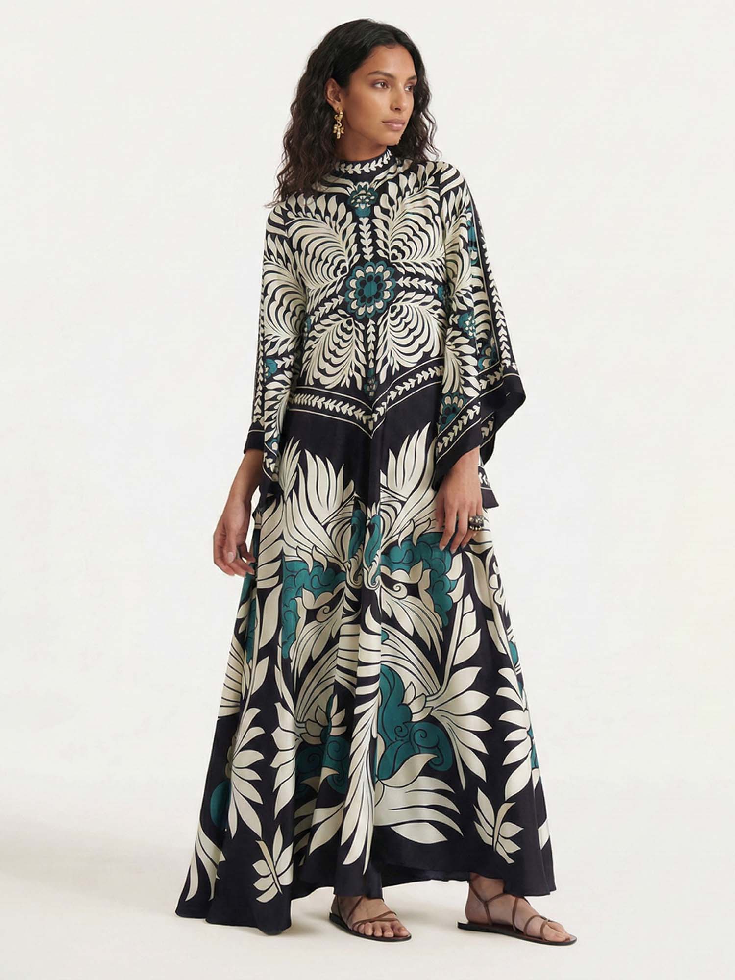Tropical Print Long Dress