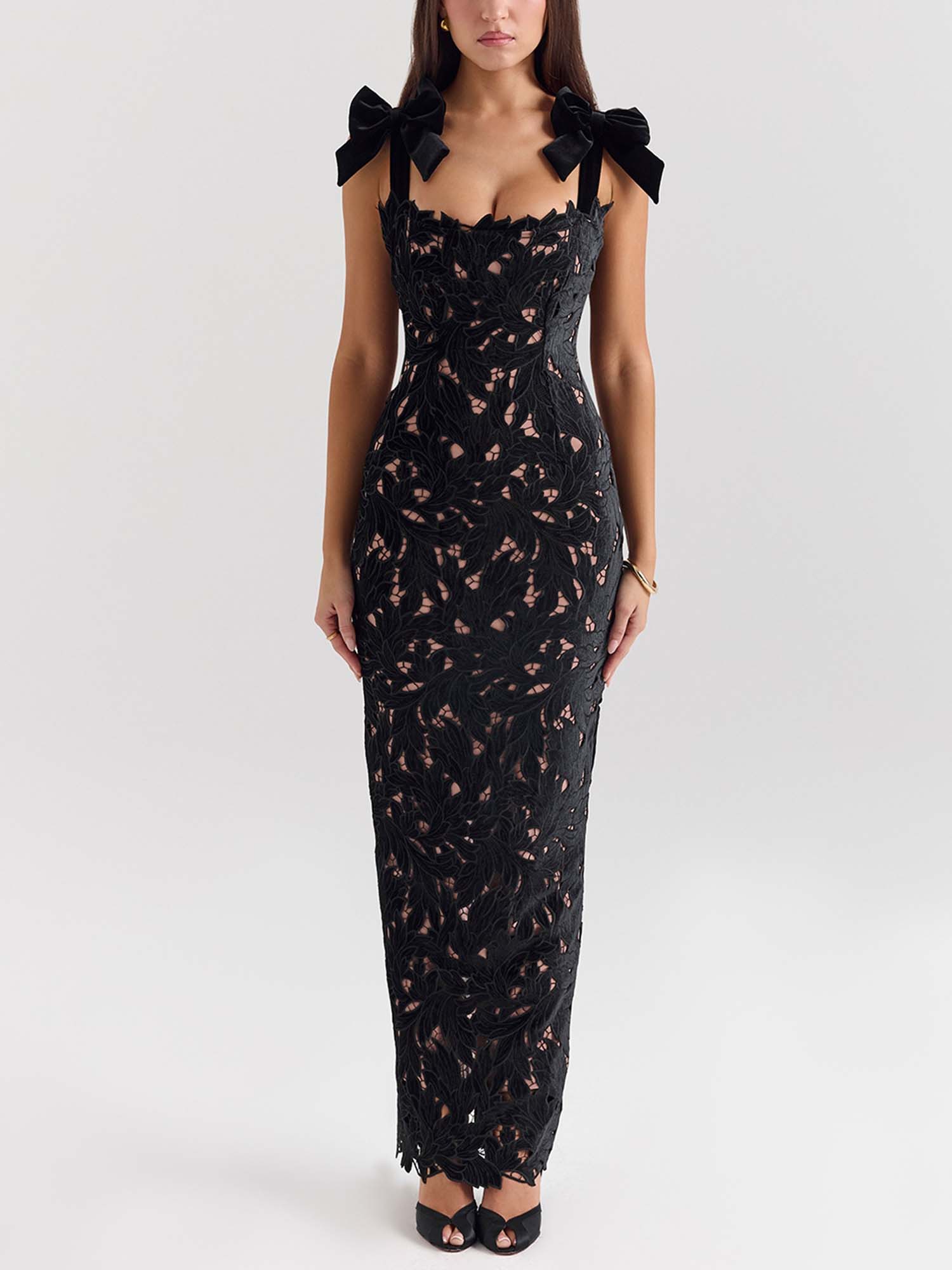 Black Vibrant Maxi Dress Festival Flair