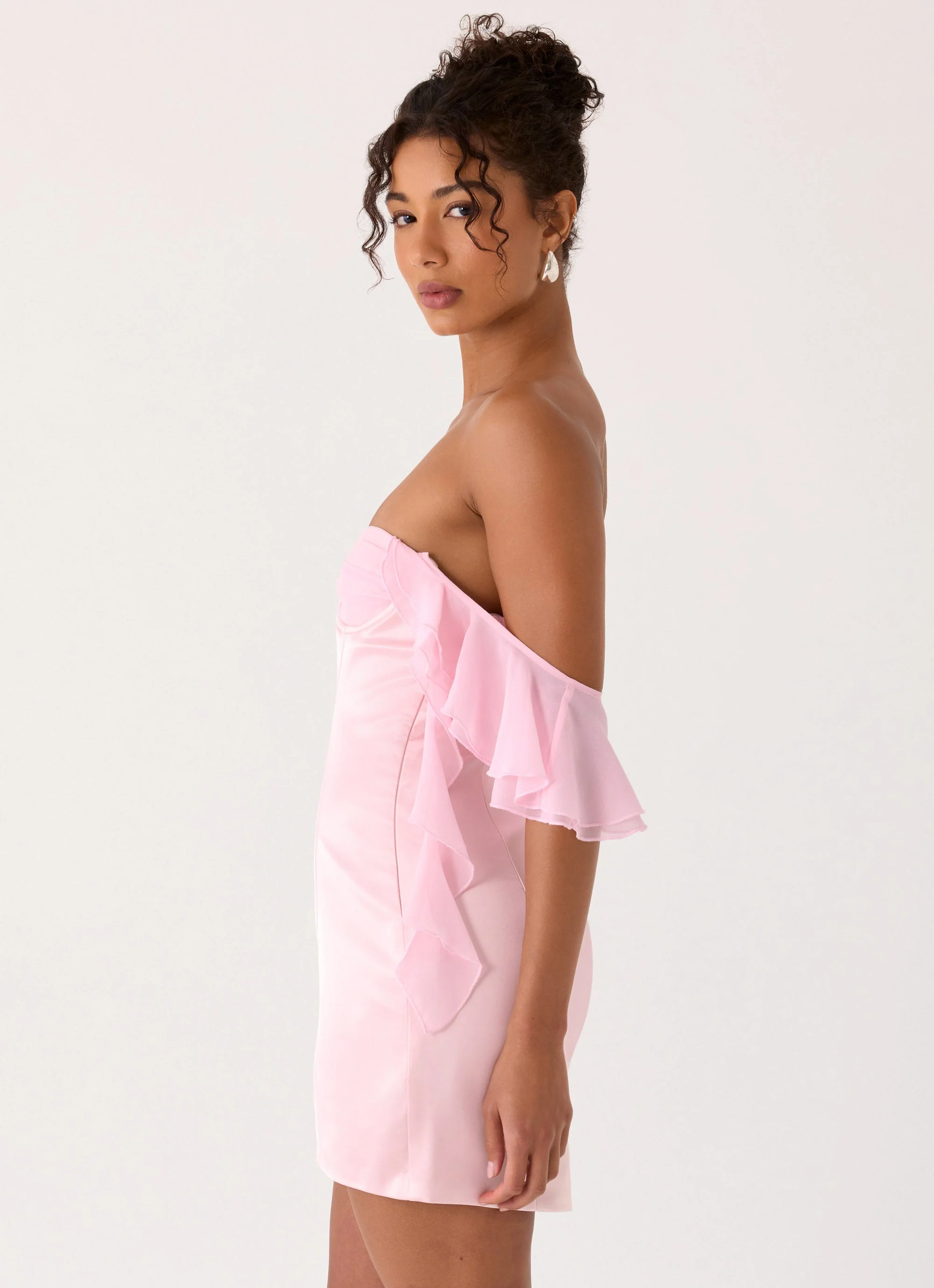 Bex Strapless Mini Dress - Pink - luluinthesky
