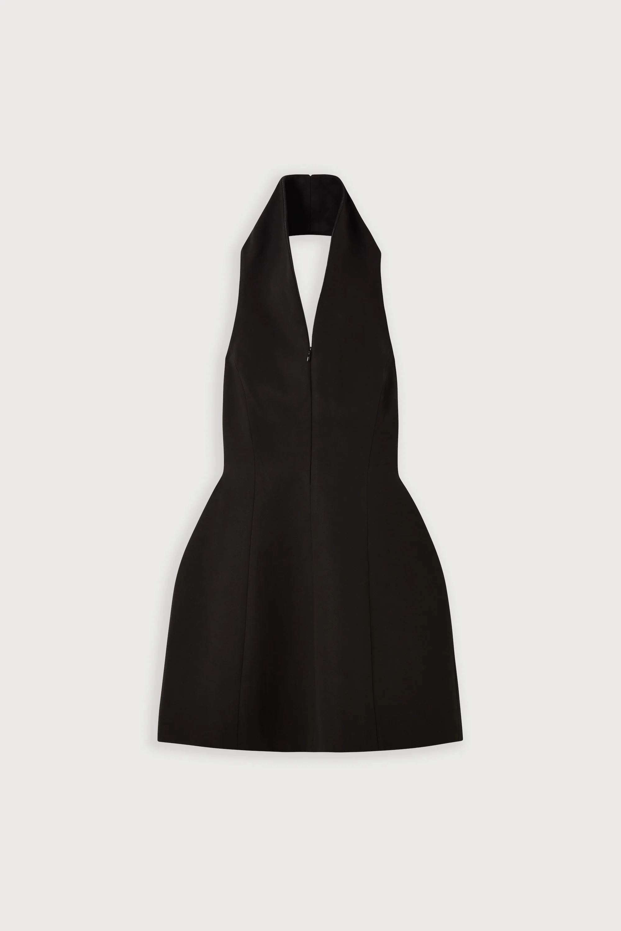 Cotton Mix Zip Collar Mini Dress