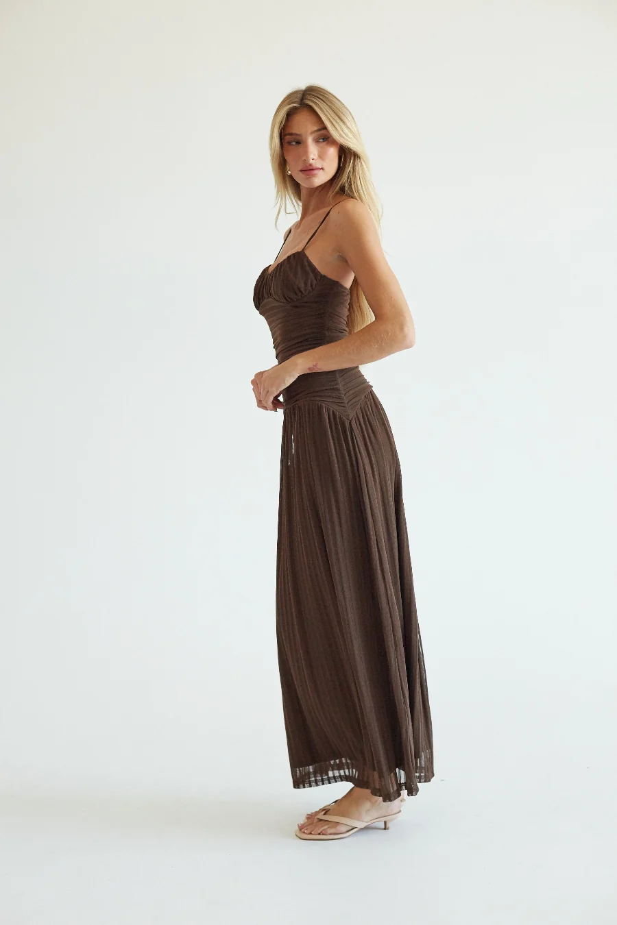 Reya Drop Waist Knit Maxi Dress