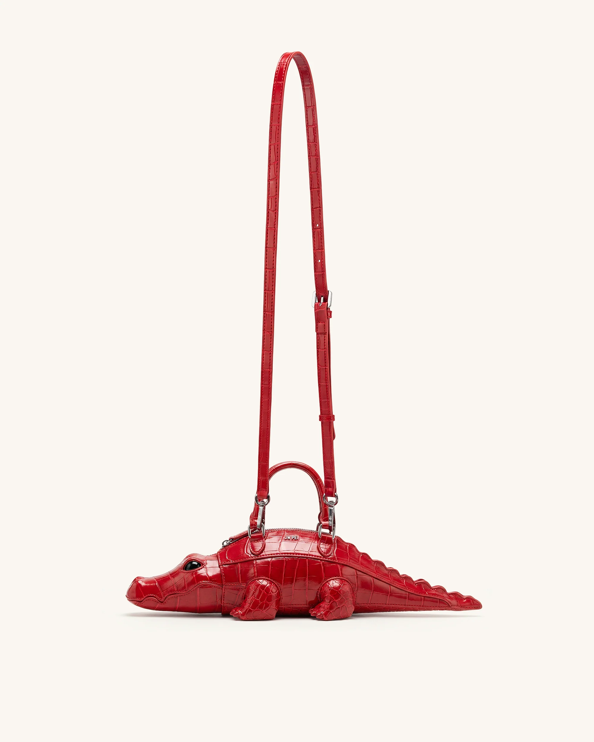 Jayden Crocodile Novelty Handbag - Red