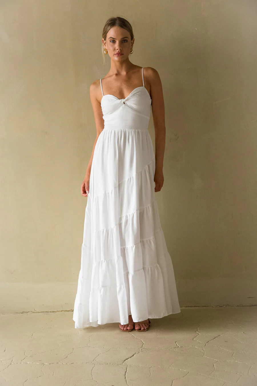 Donna Twist Front Maxi Dress - luluinthesky
