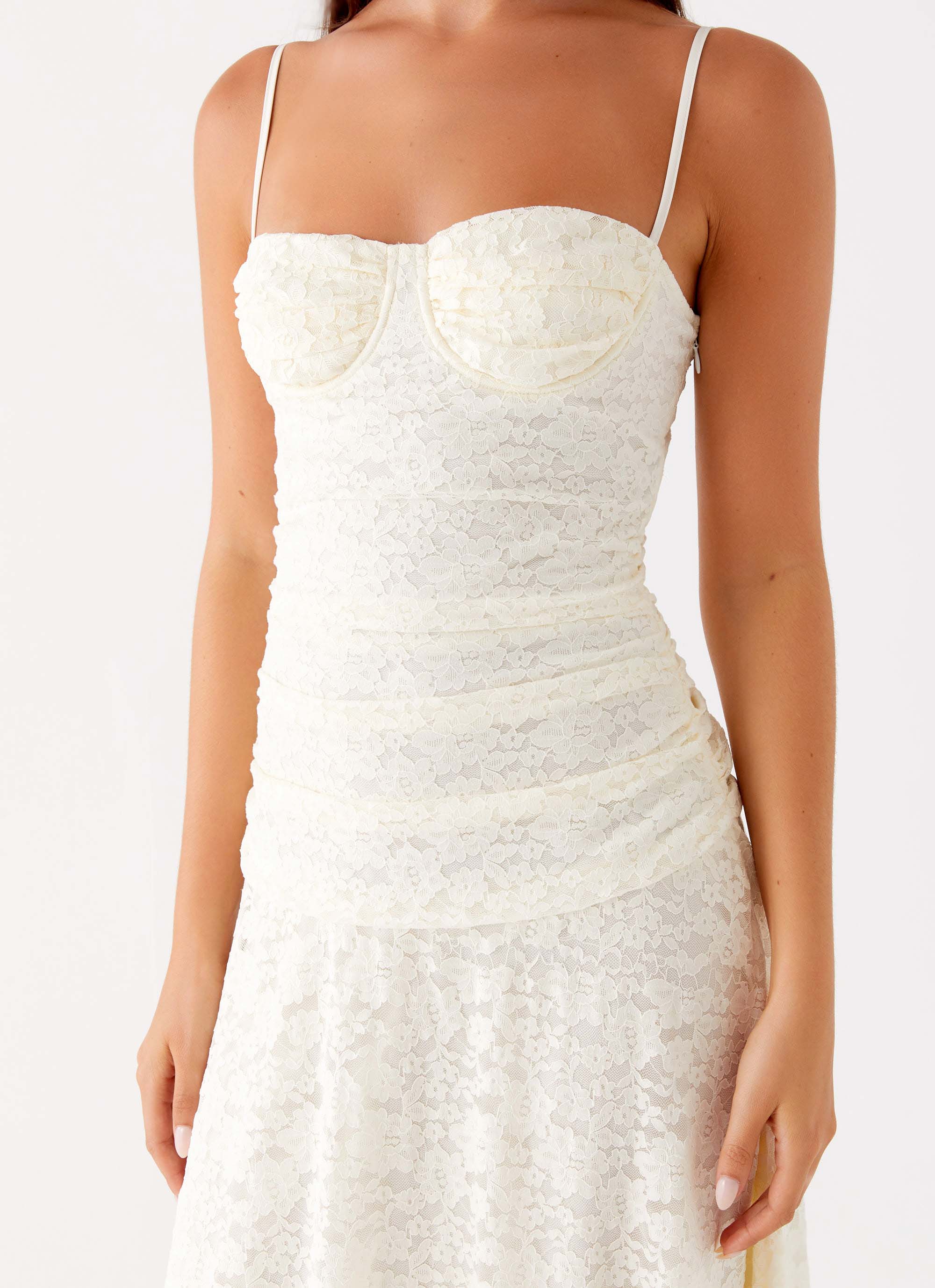Elsa Maxi Dress - Ivory - luluinthesky