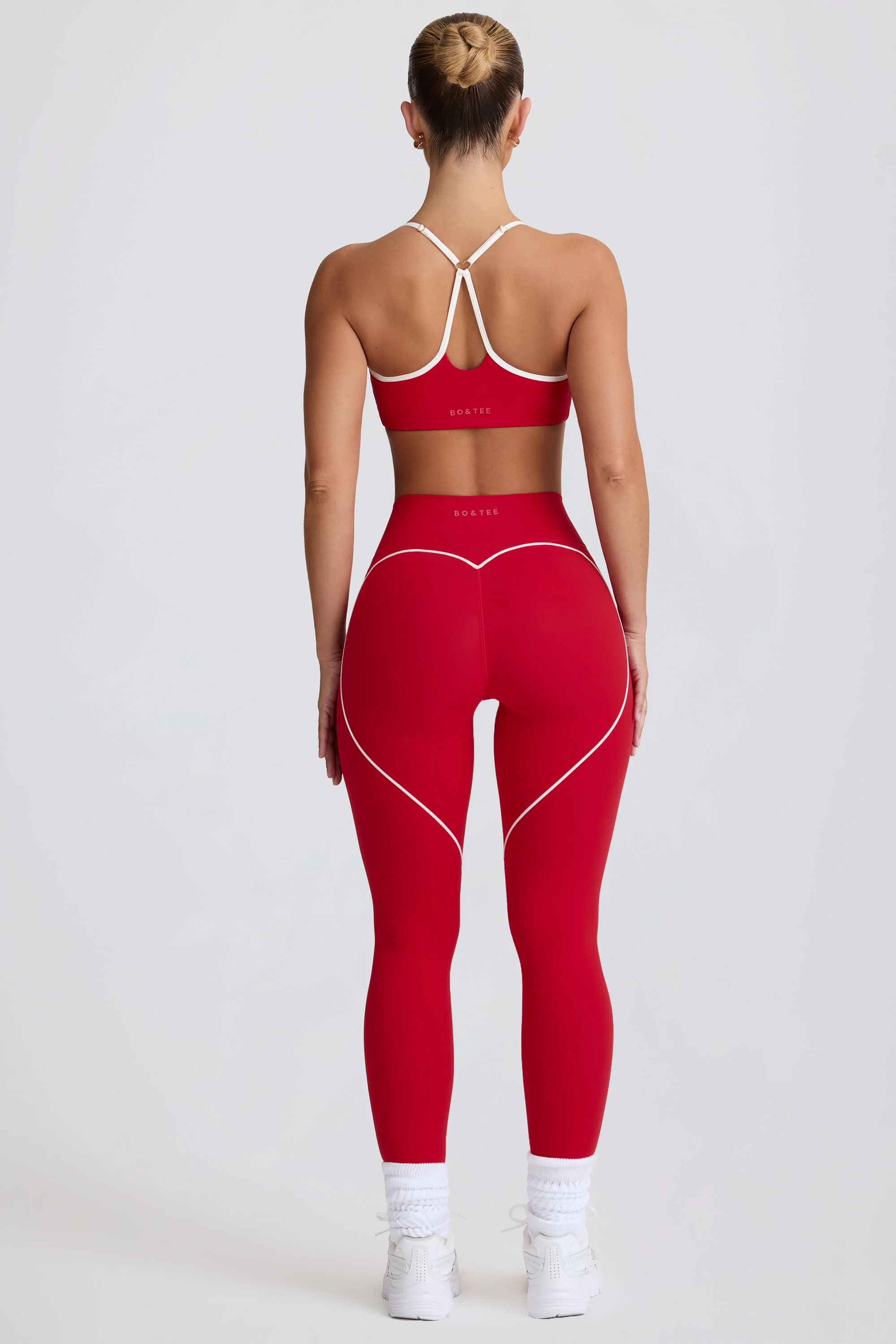 Soft Active Mid-Rise Leggings in Hot Red