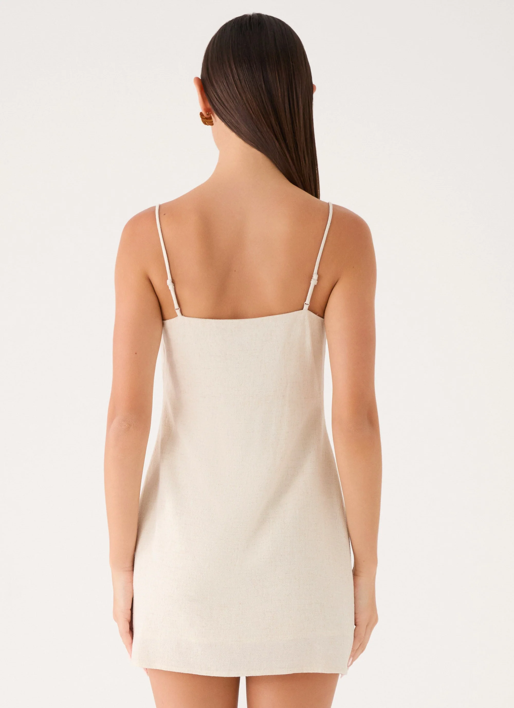 Bailee Mini Dress - Oatmeal - luluinthesky