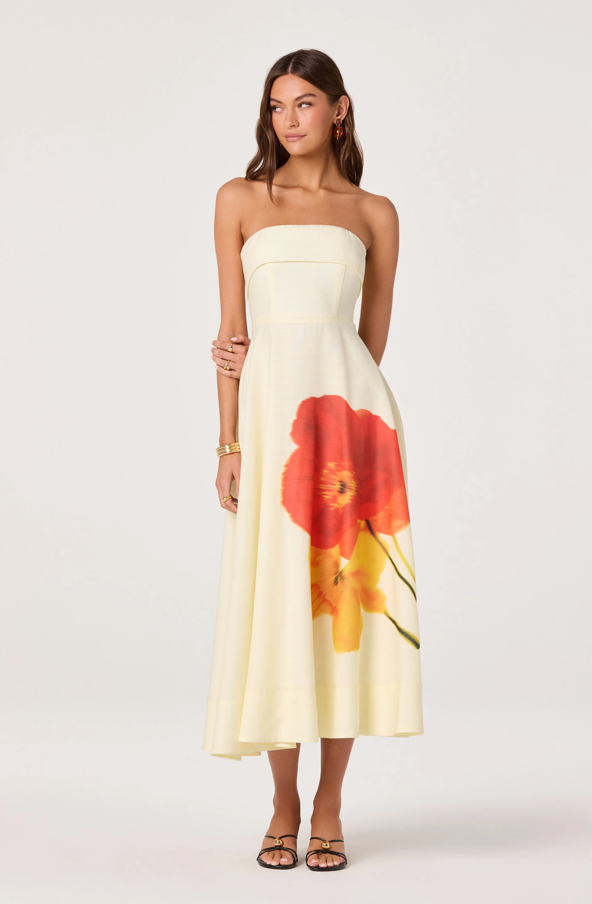 Ximena Floral Strapless Maxi Dress