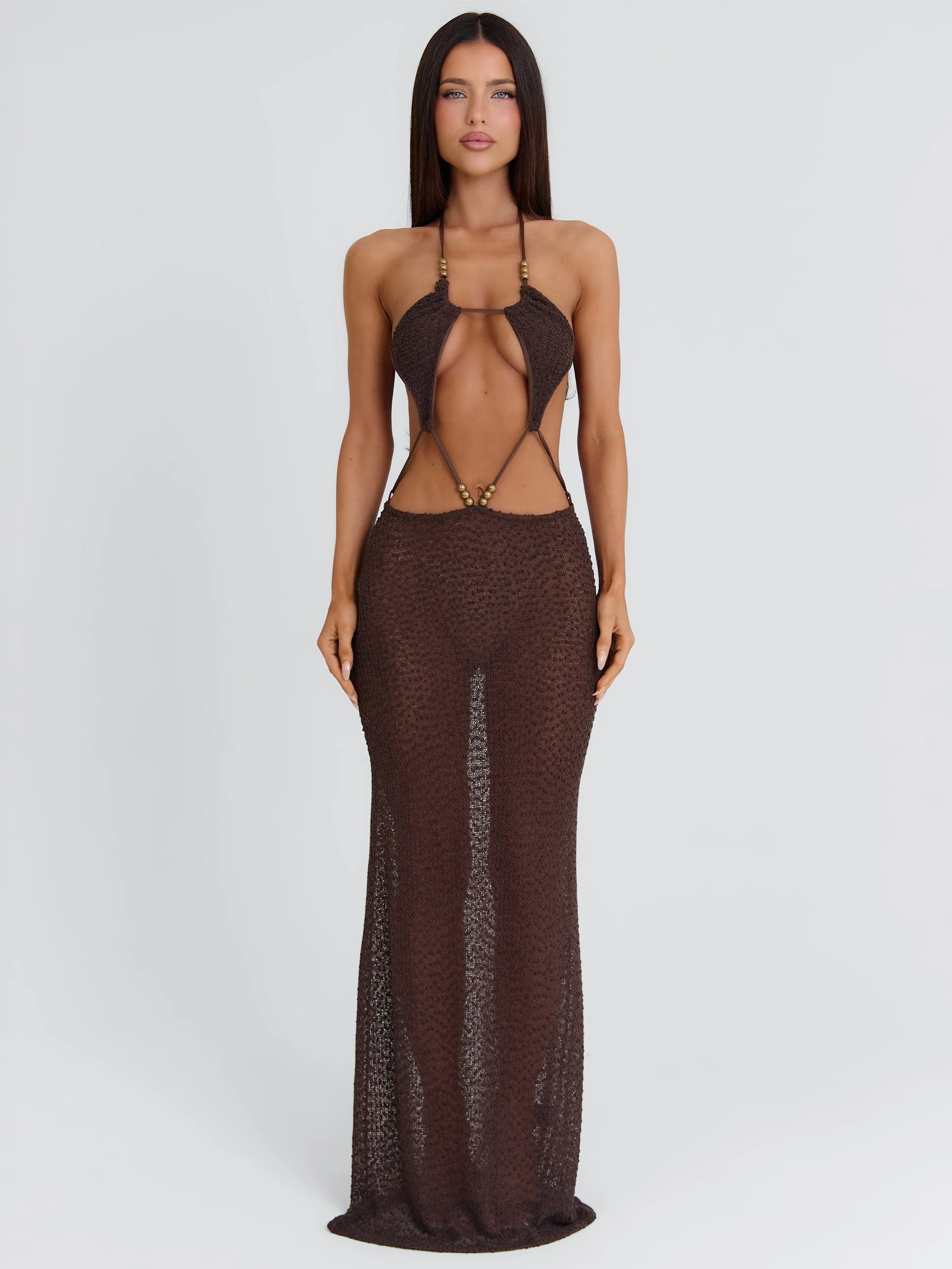 Della Maxi Dress Chocolate Brown