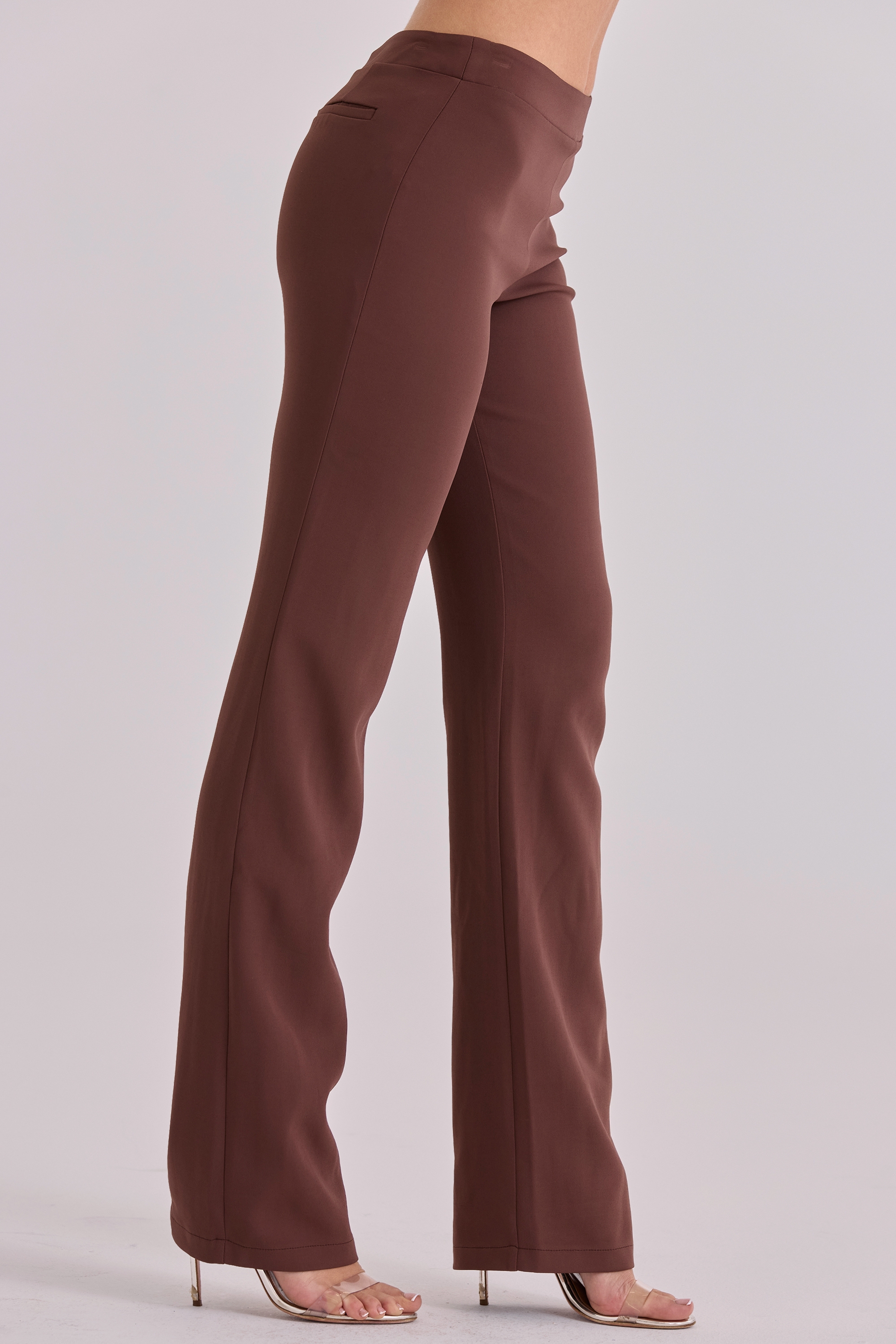 Espresso Brown Straight Leg Trousers