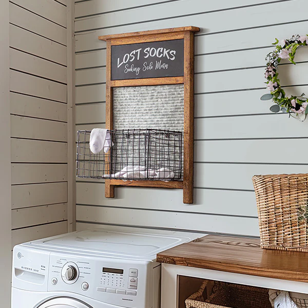 Farmhouse Lost Socks Storage Wall Basket
