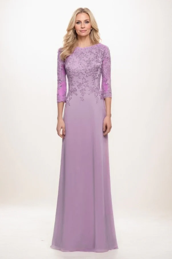 A-Line Maxi Chiffon Mother Of The Bride Dress CM0313