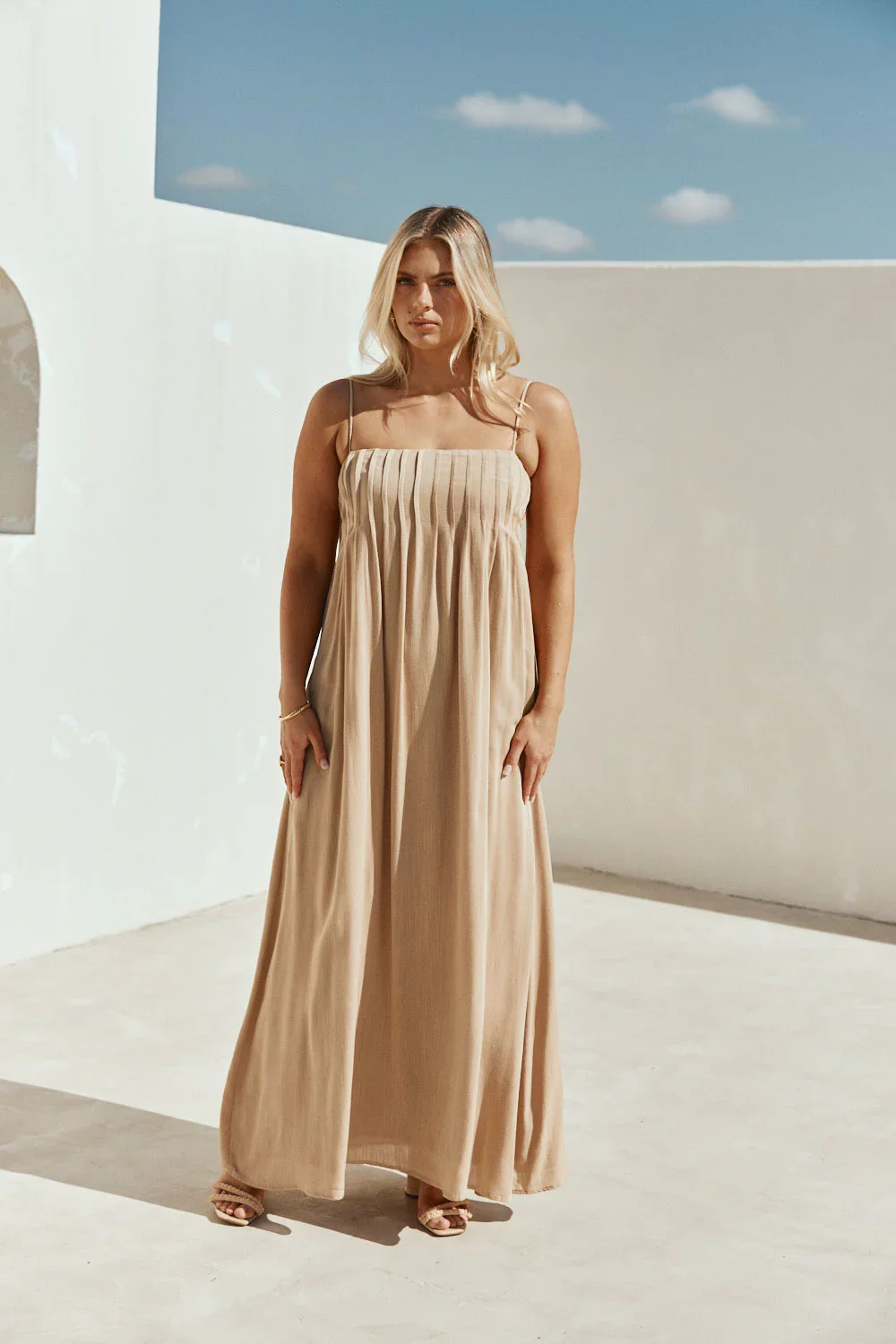 Ada Dress - Tan