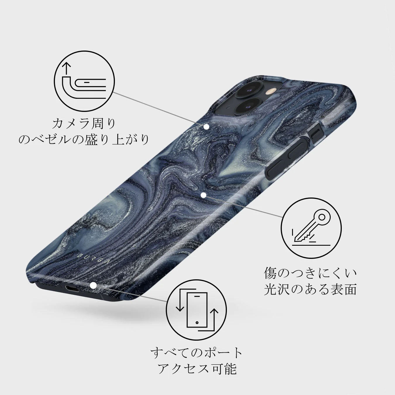 Navy Trench - Blue iPhone 13 Mini ケース