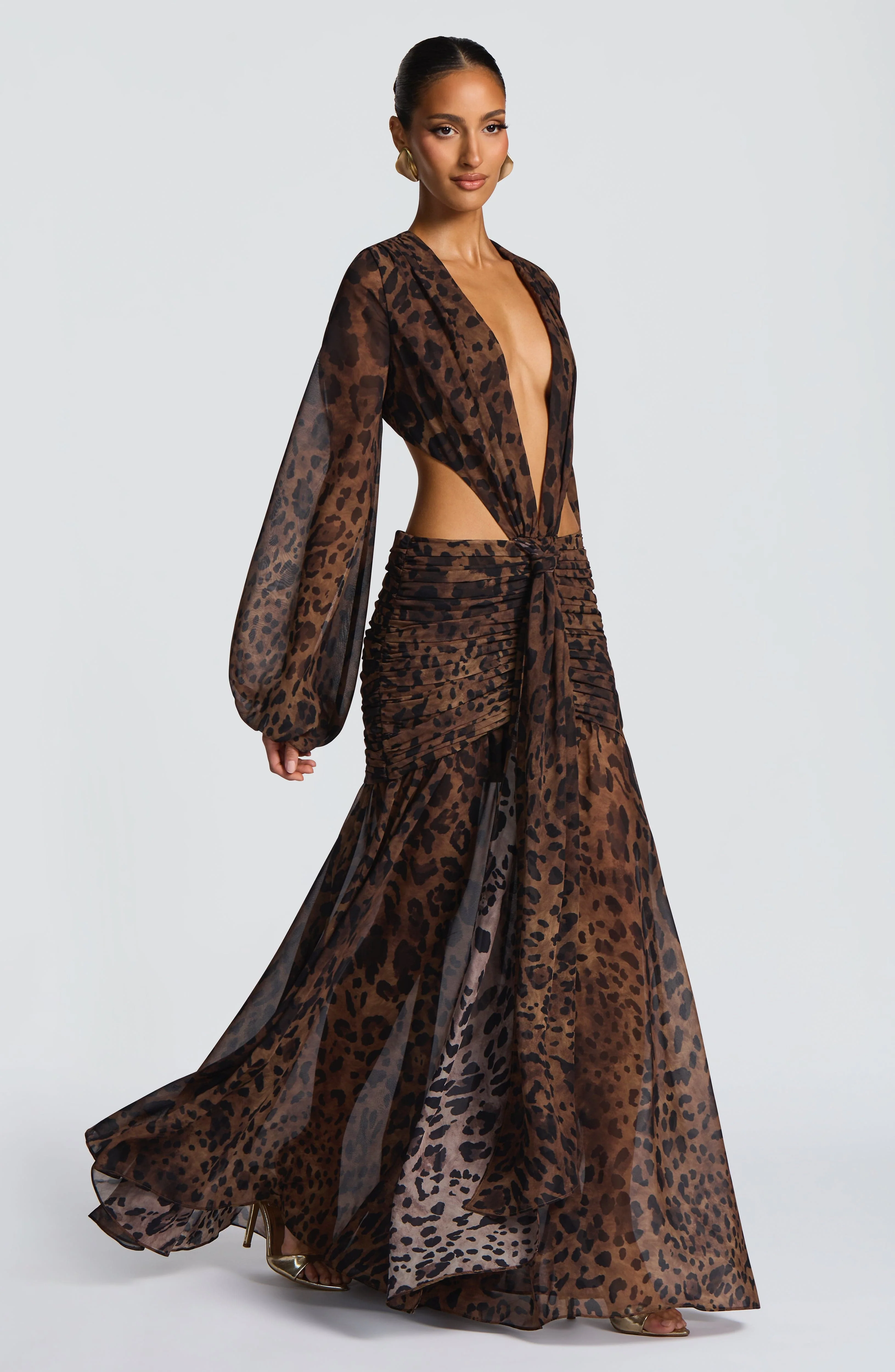 Andrina Maxi Dress - Leopard Print