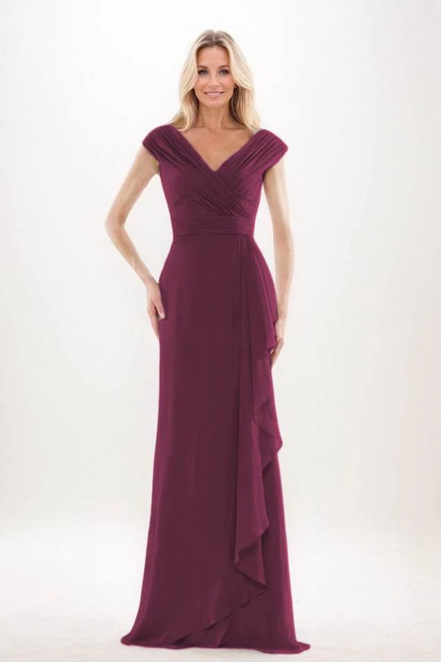 Sheath-Column Maxi Chiffon Mother Of The Bride Dress CM0312