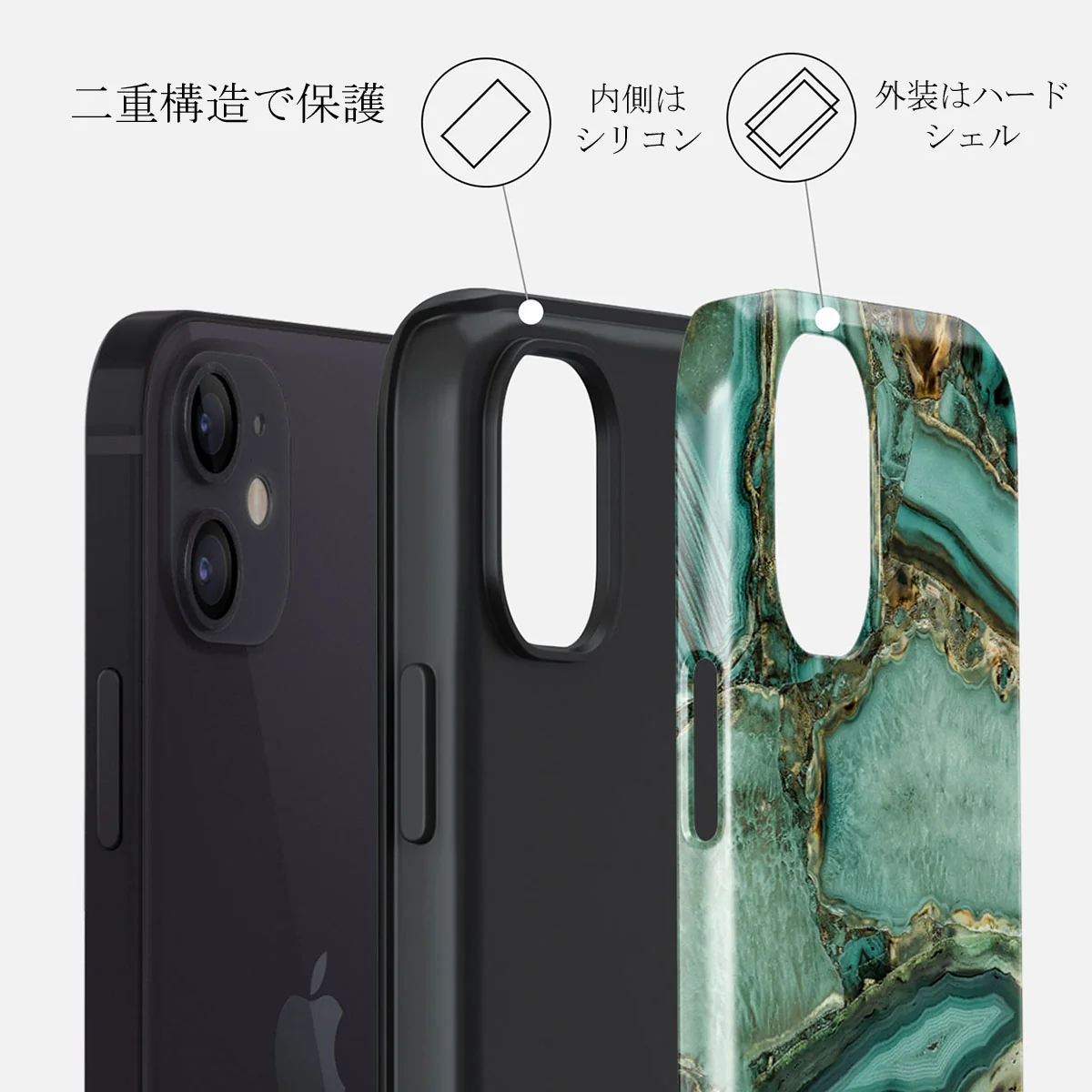 Ubud Jungle - Turquoise iPhone 12 Mini ケース