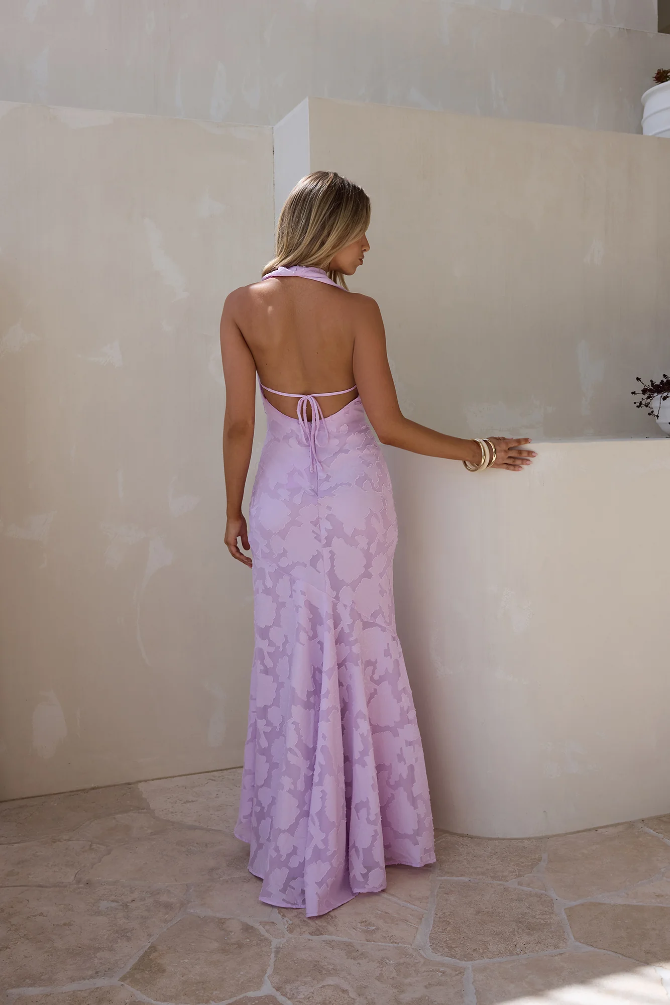 More And More Halter Maxi Dress Lilac
