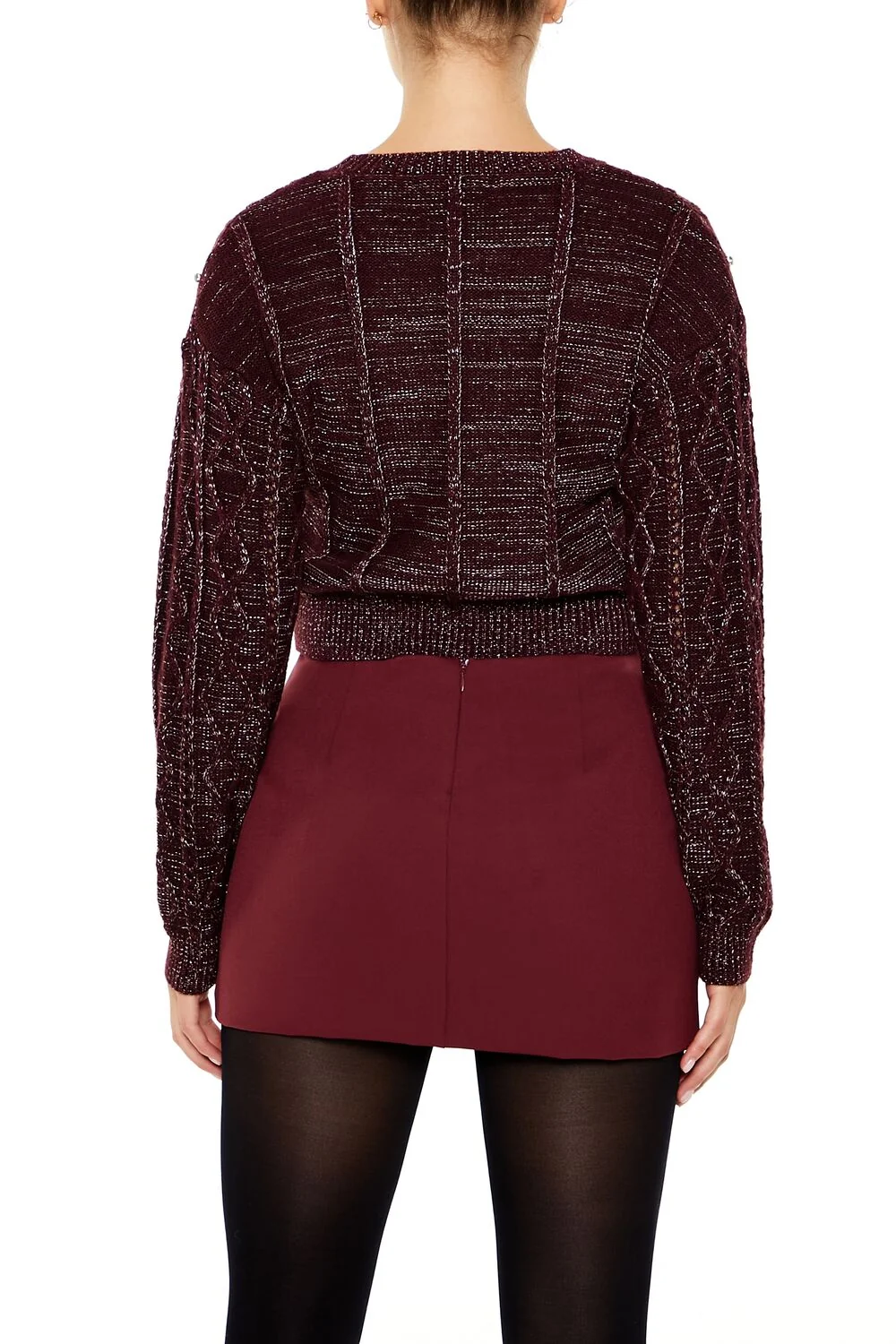 Glitter Knit Rhinestone Sweater