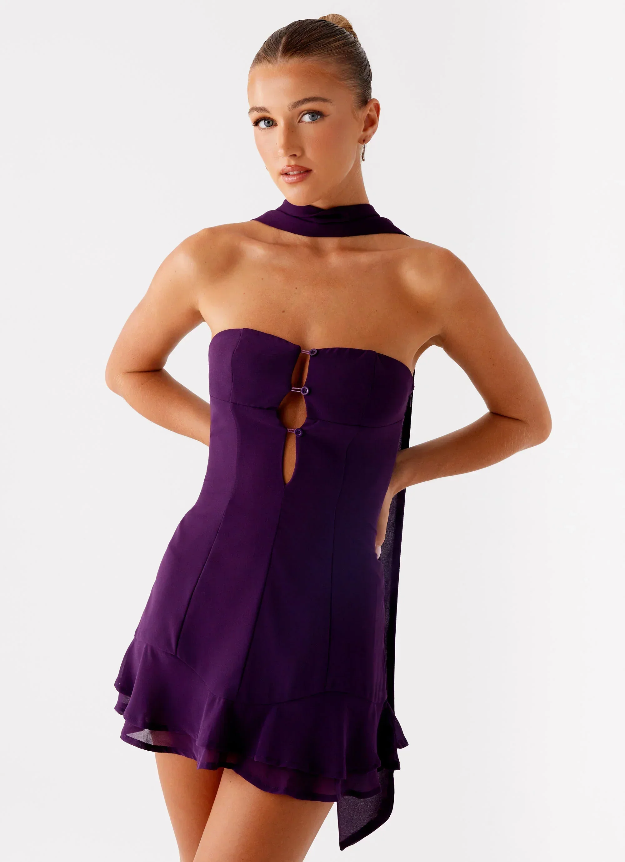 Avenue Mini Dress - Plum