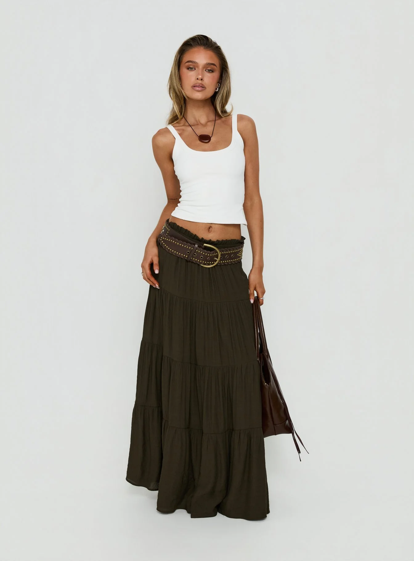 Mya Maxi Skirt Chocolate