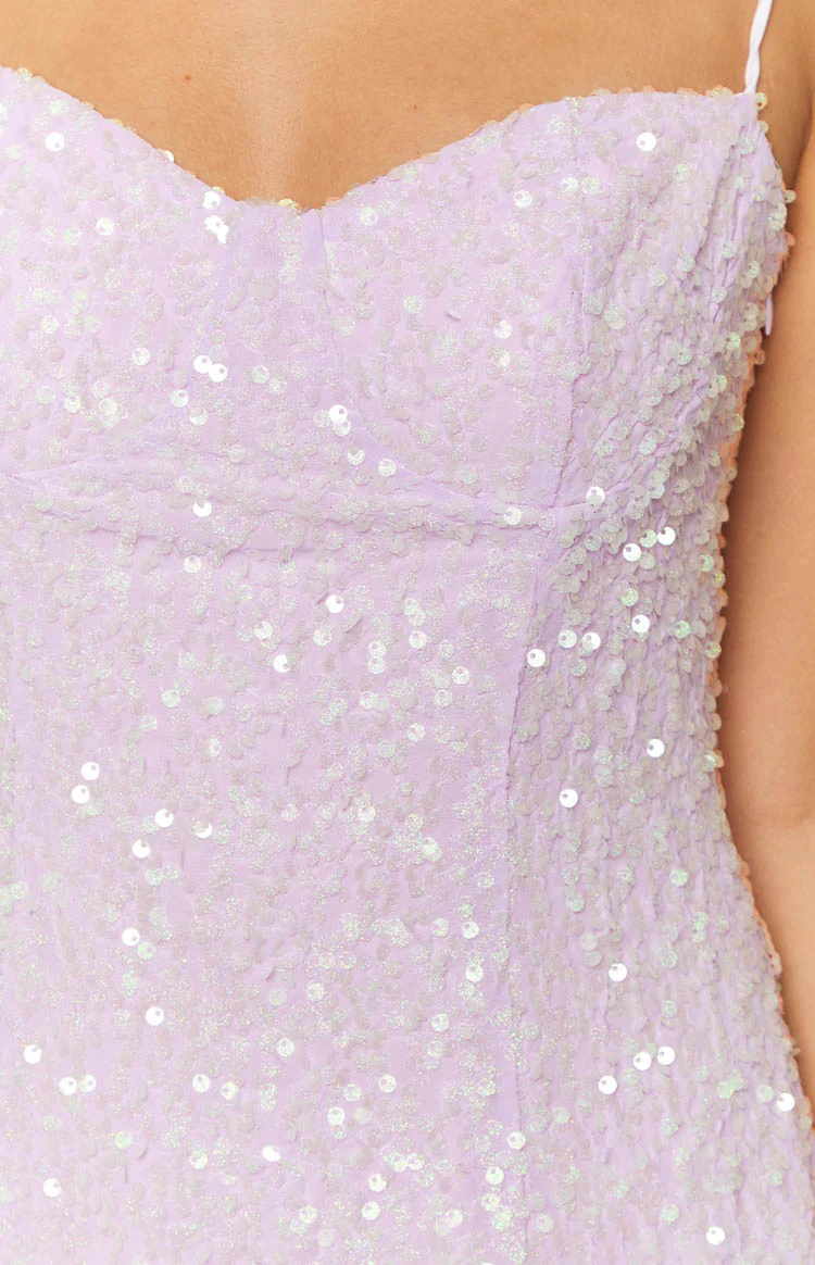 Penny Lane Purple Sequin Mini Dress - luluinthesky