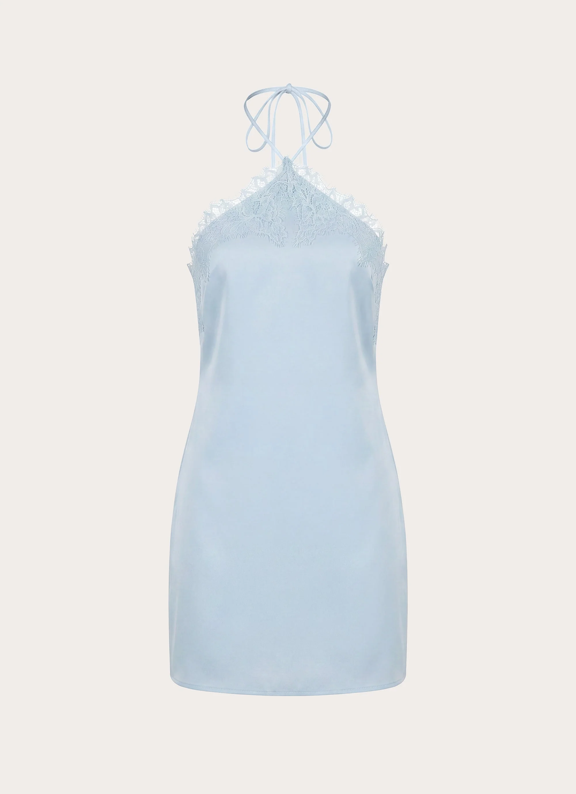 Samaria Halter Mini Dress - Mint - luluinthesky