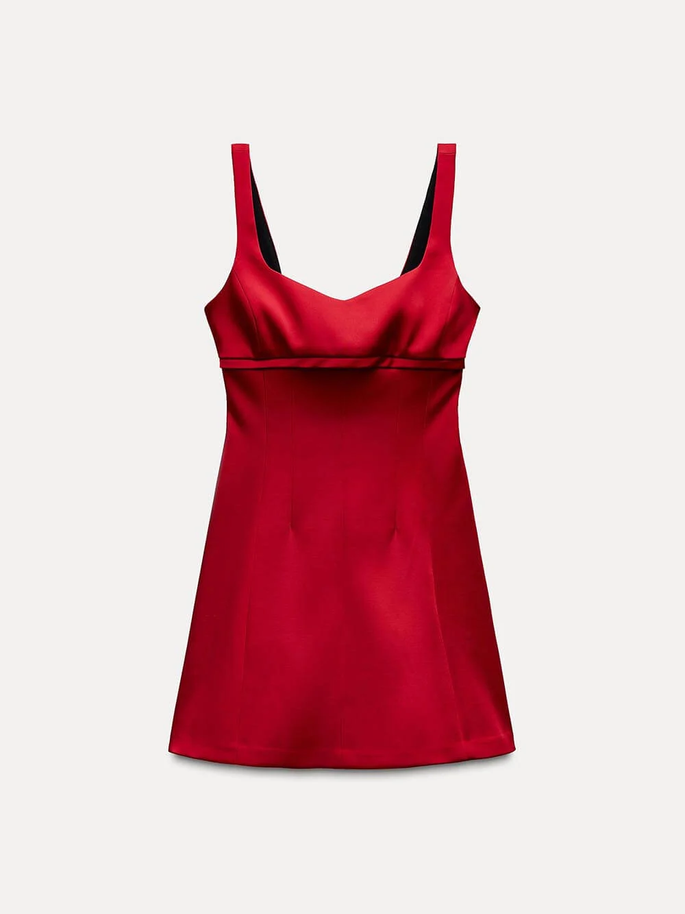 Red Strapless A-Line Mini Dress