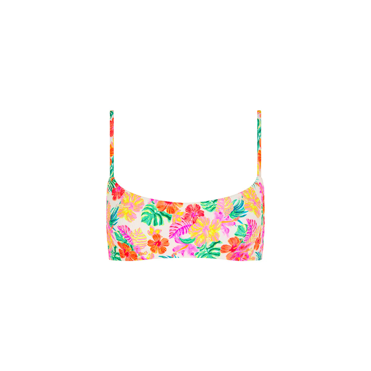 Invisible Underwire Crop Bikini Top - Island Escape