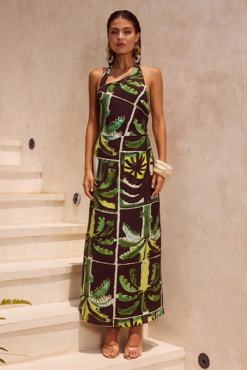 MIRANTO MIDI DRESS - ARLO GREEN