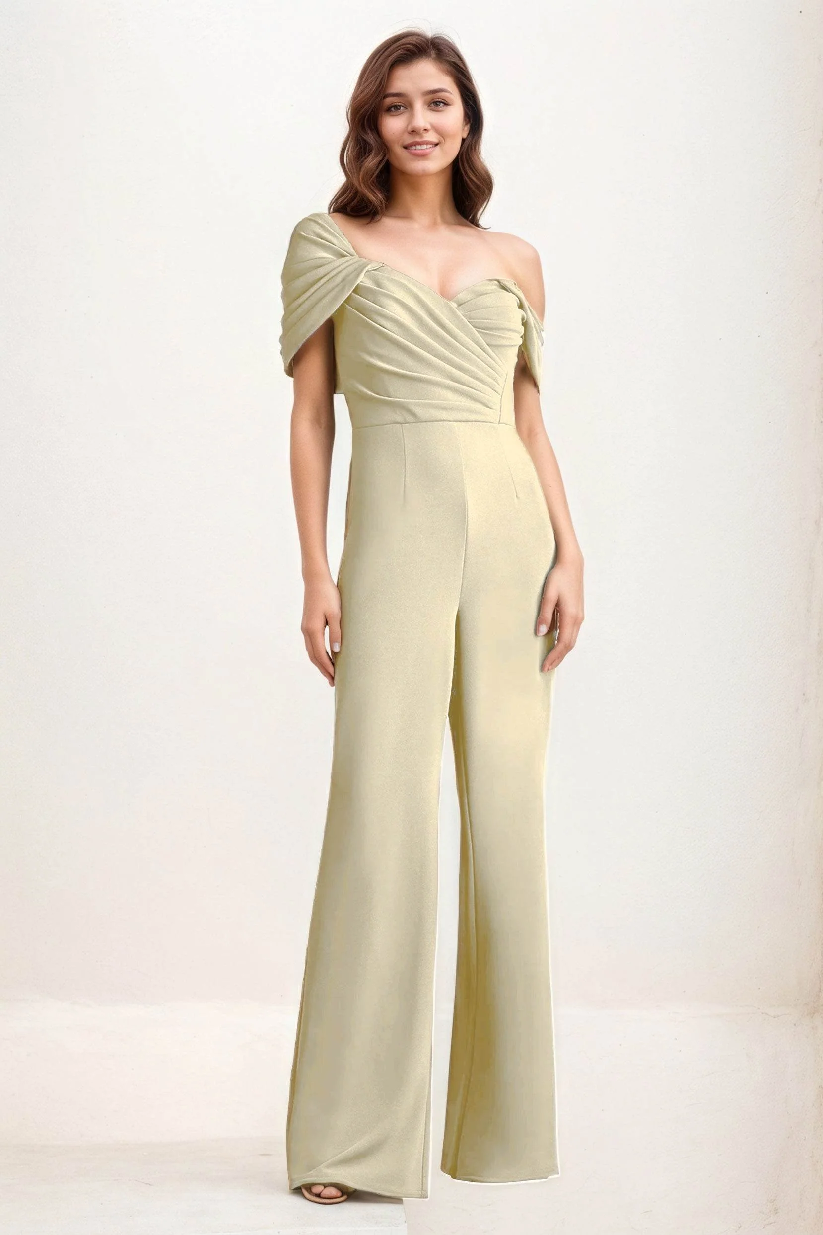 Jumpsuit Maxi Elastic Cloth Wedding Guest Dress CG0276