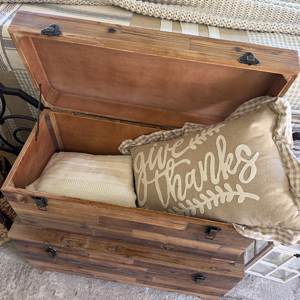 Rustic Reclaimed Wood Chests, Set of 2