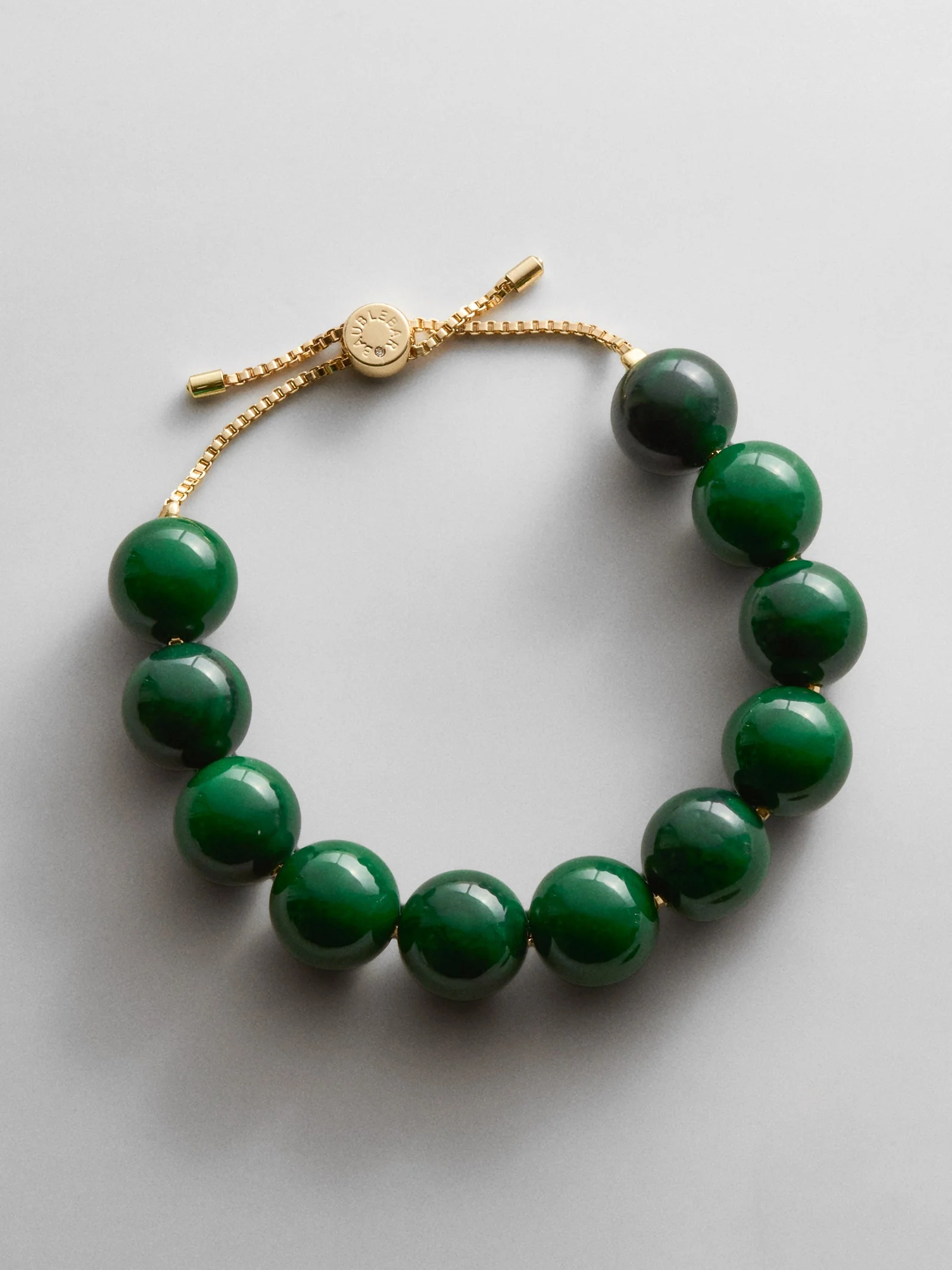 Jane Beaded Bracelet - Dark Green Bead