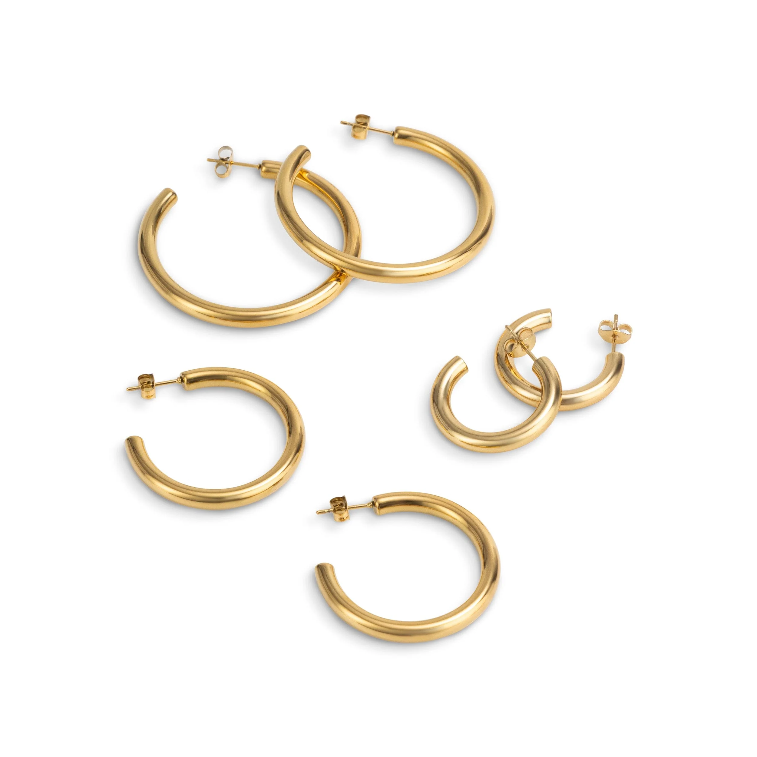 Lior 3 Pair Earring Set Gold