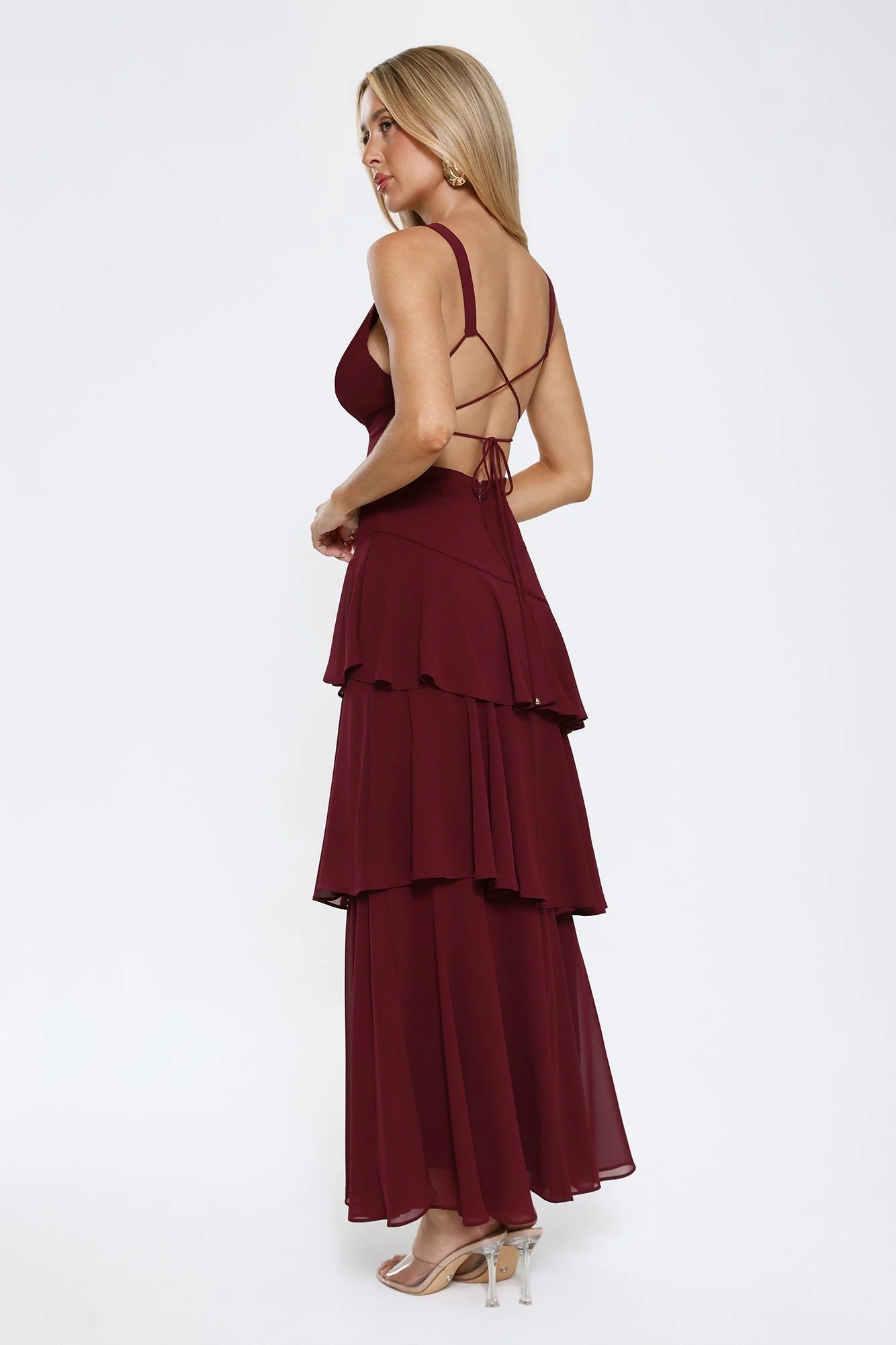 Happy Vibes Maxi Dress Wine - luluinthesky