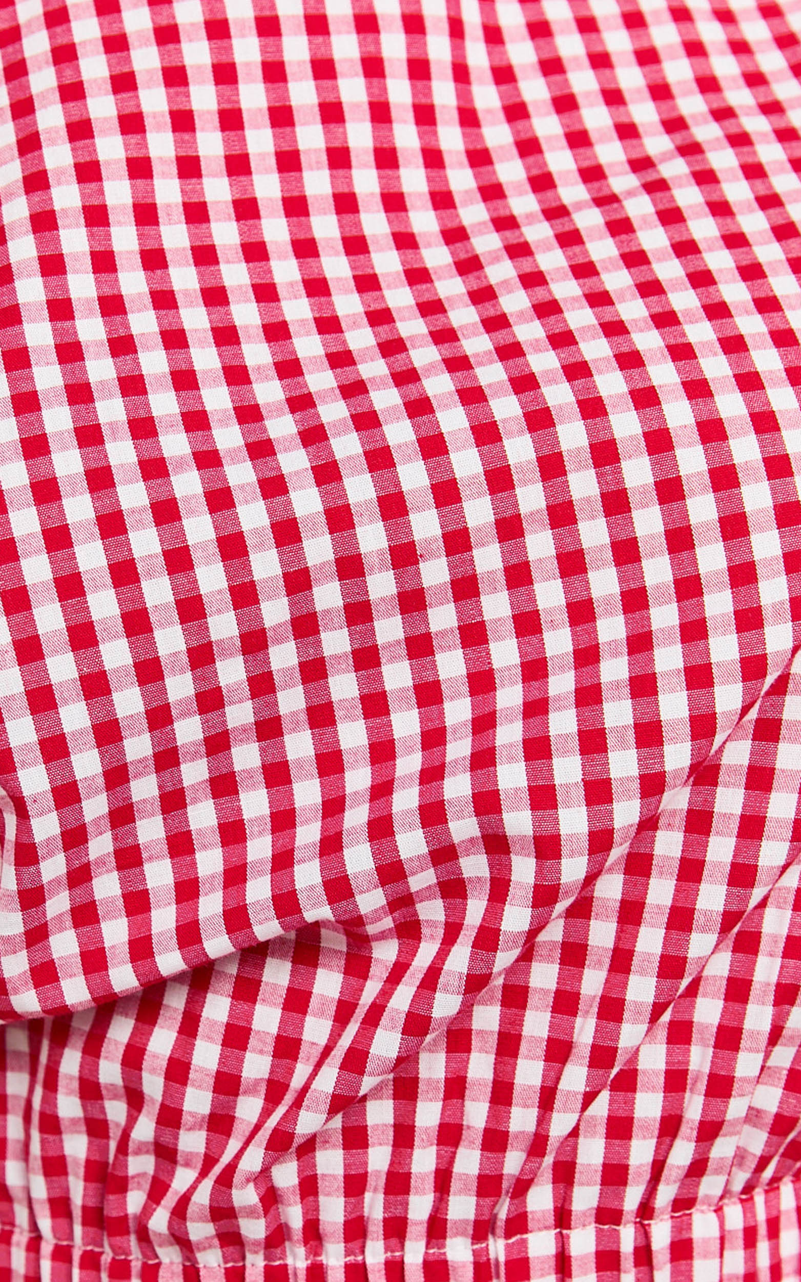 Margie Top - Off The Shoulder Top in Red Gingham
