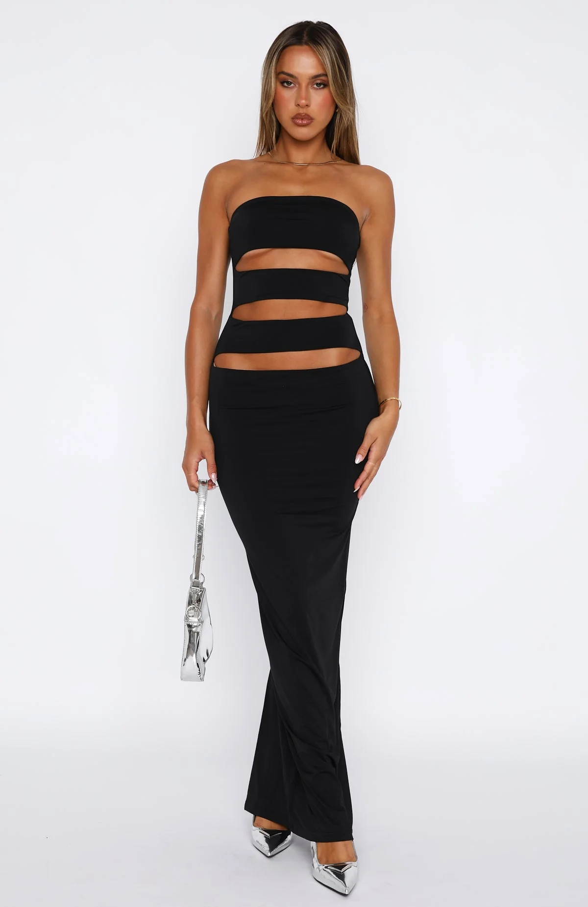 Midnight Rain Maxi Dress Black