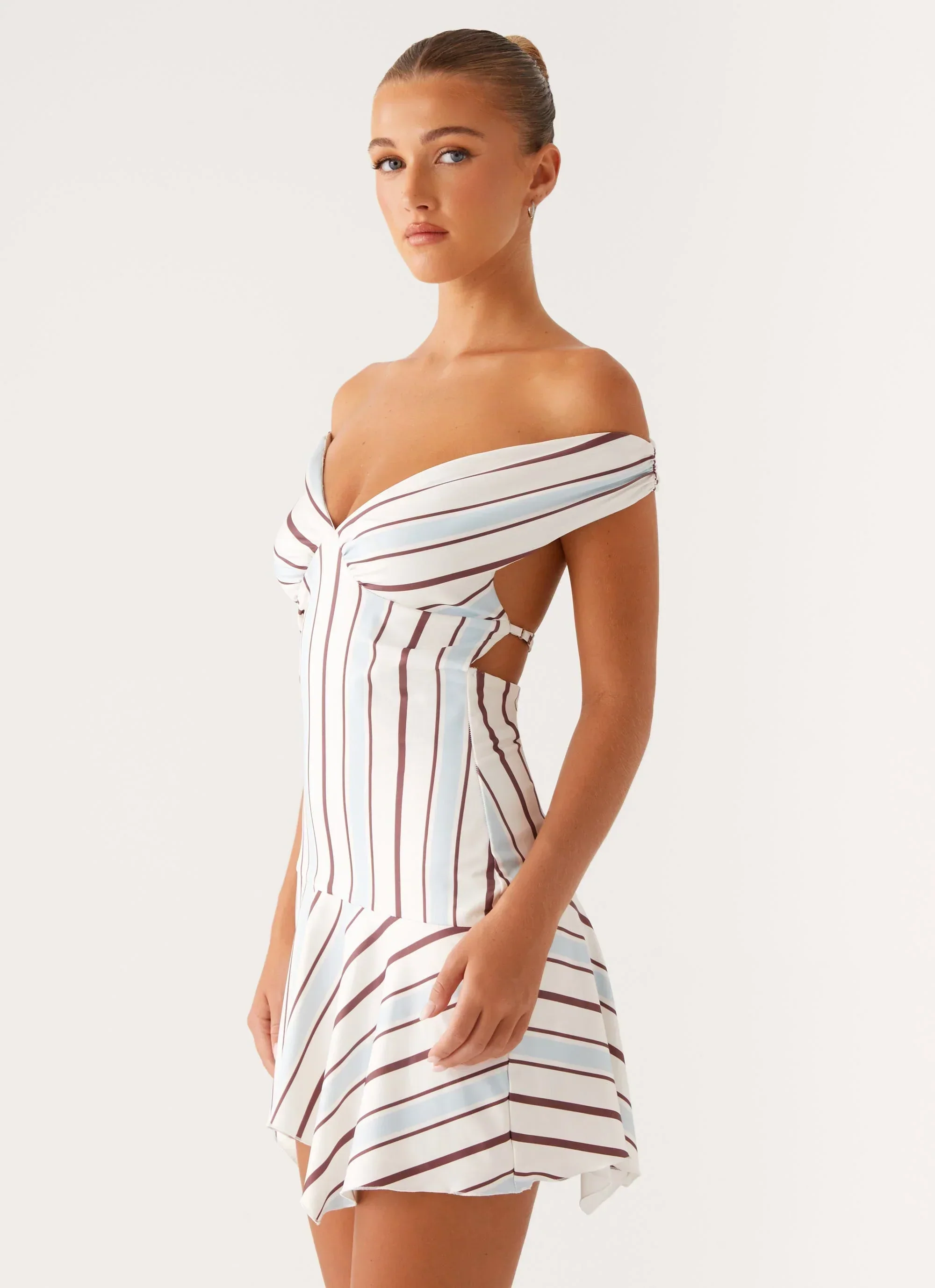 Kirby Mini Dress - Blue Stripe