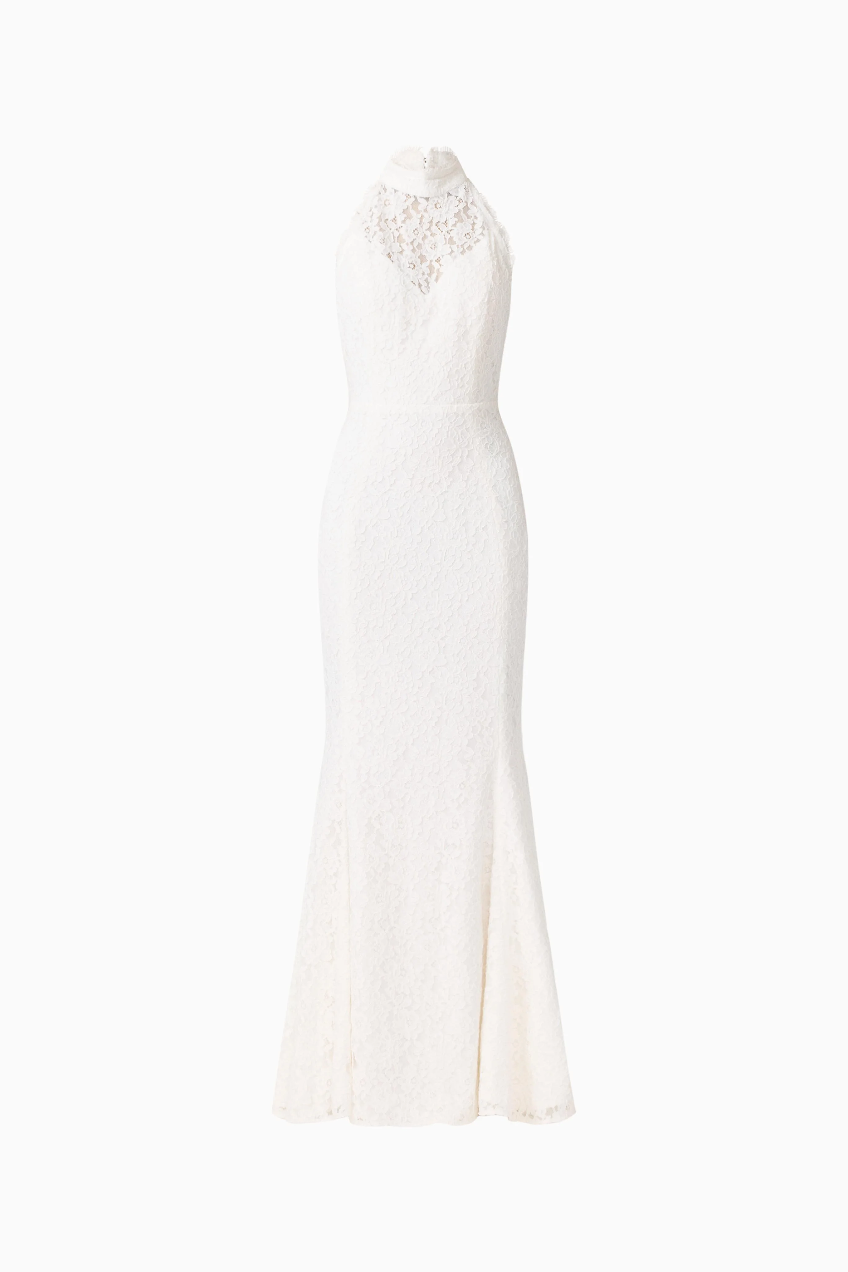 Clarisse Halter Neck Gown in White