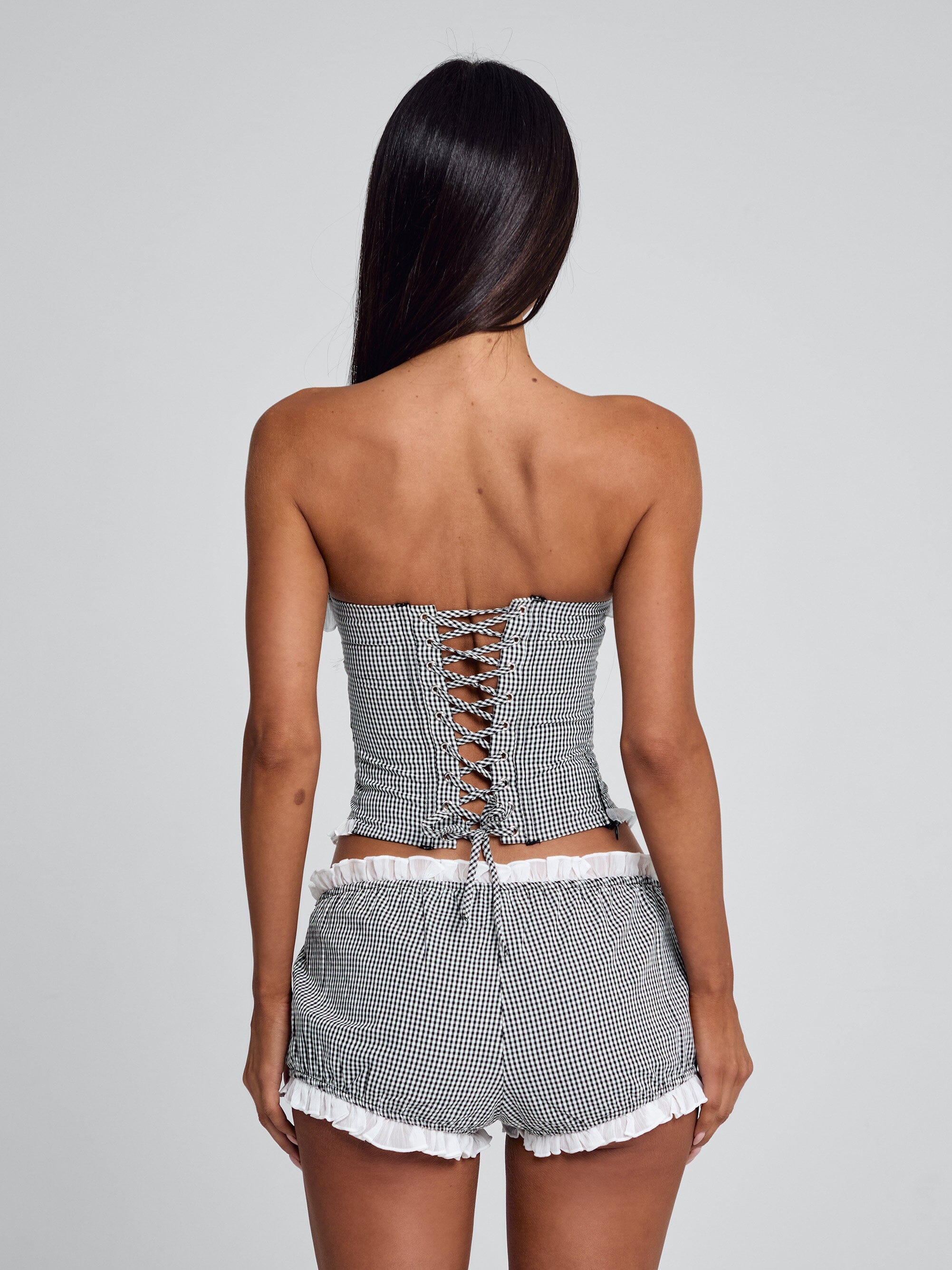 Junnie Corset Black Gingham